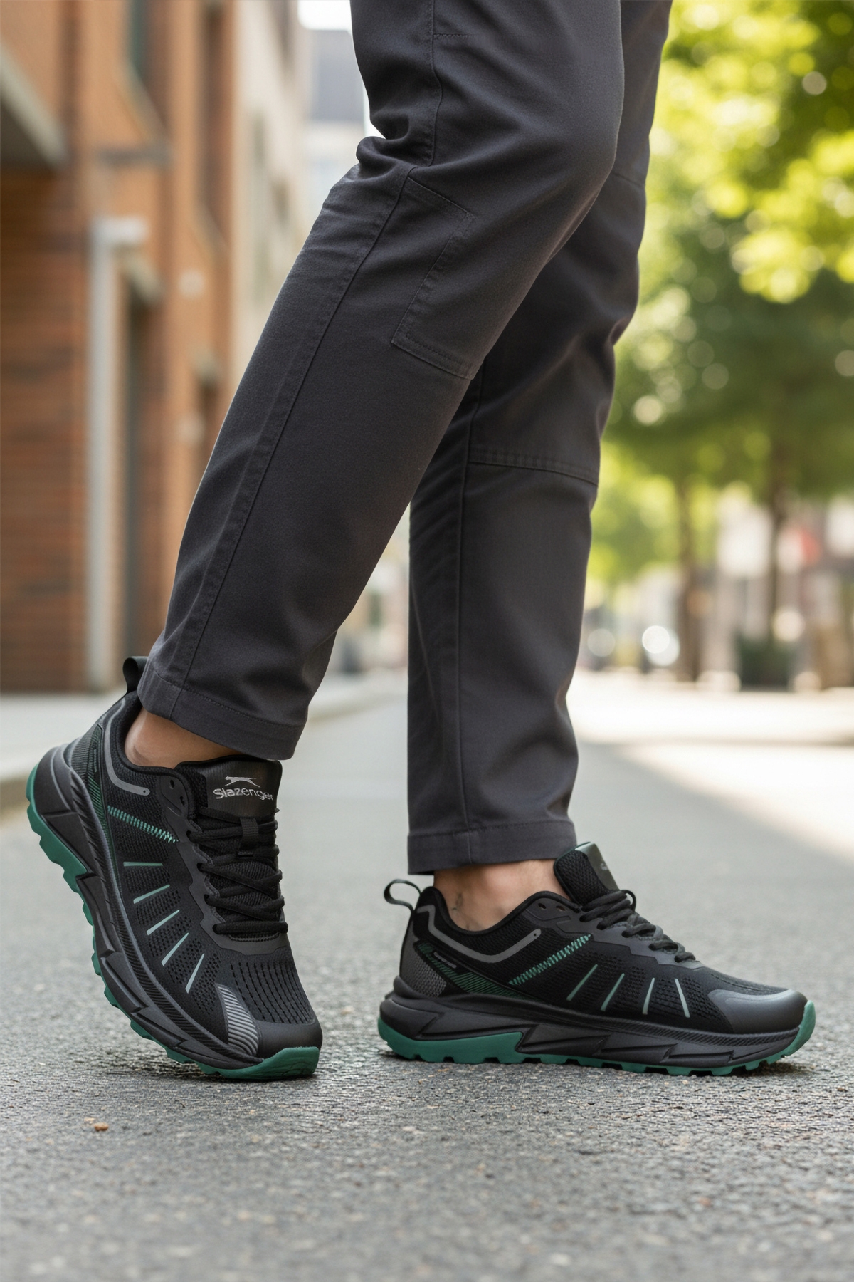 Siyah Fileli Hafif Esnek Erkek Spor Ayakkabı Warren M - Görsel 4