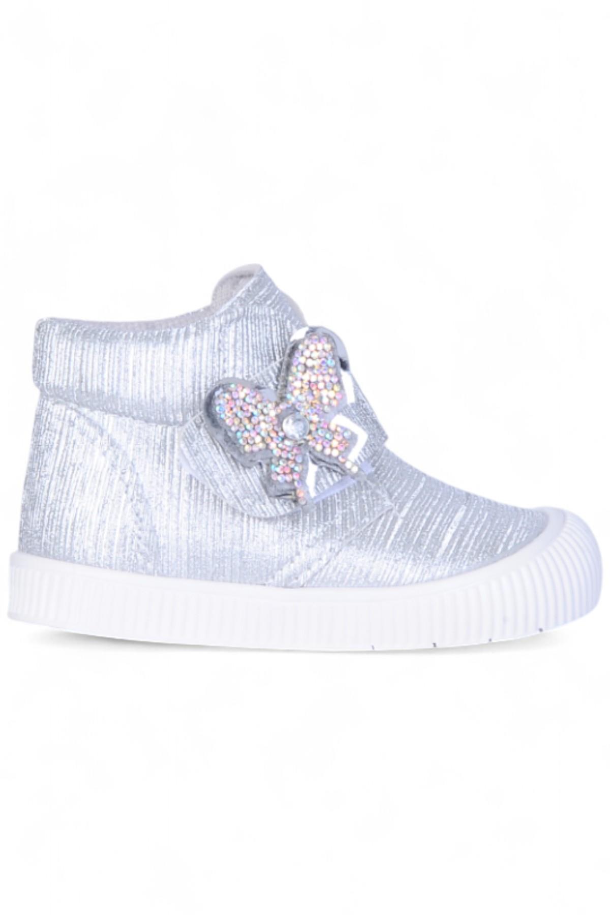 Herbebe 011 Simli Gümüş Kız Çocuk Bot - Görsel 2