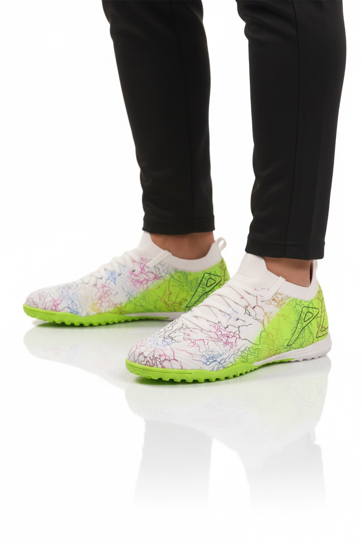 Beyaz Yeşil Bilekten Sarmalı Erkek Krampon MH-252-153 M - Görsel 2