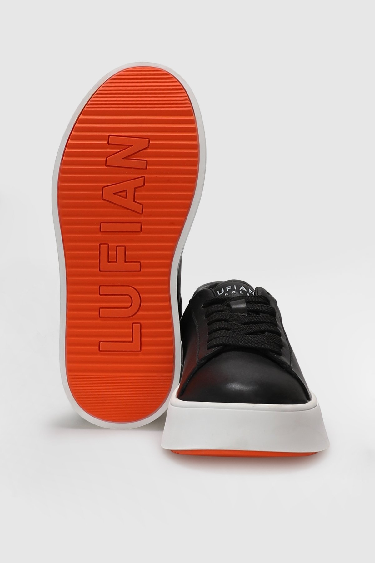 Siyah Hakiki Deri Bağcıklı Erkek Sneaker Anton M - Görsel 6