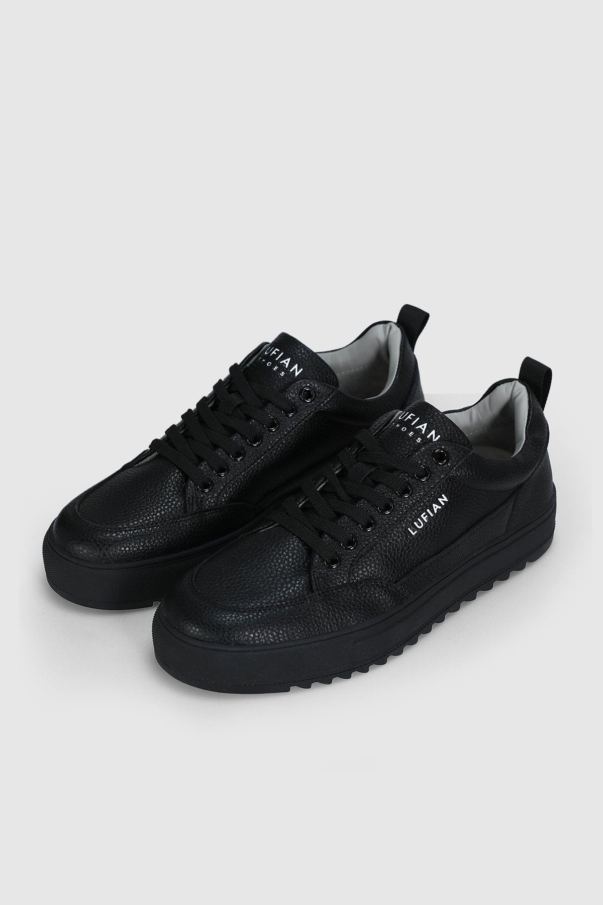 Siyah Hakiki Deri Bağcıklı Erkek Sneaker Philip M - Görsel 5