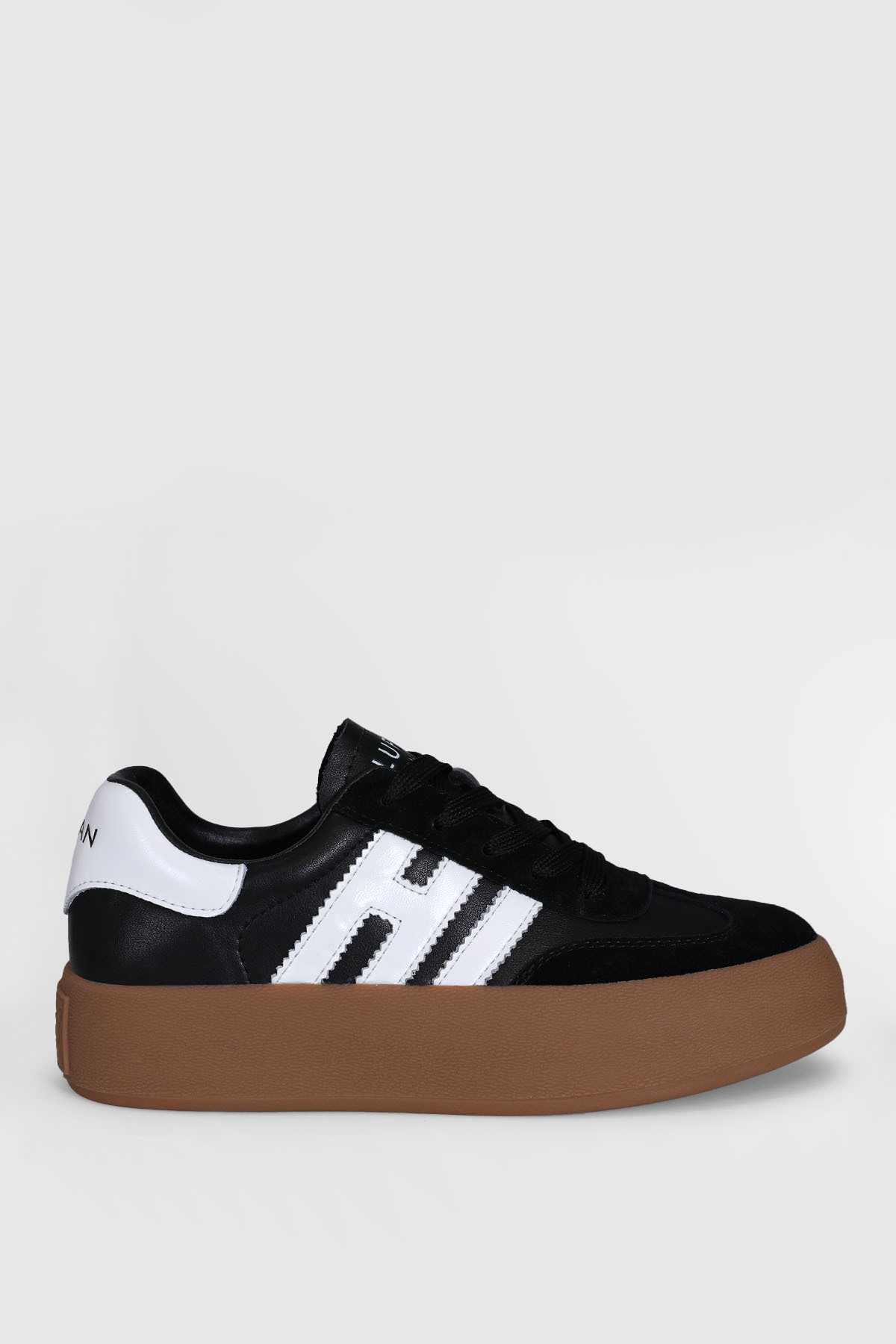 Siyah Hakiki Deri Bağcıklı Unisex Sneaker Mira G - Görsel 2