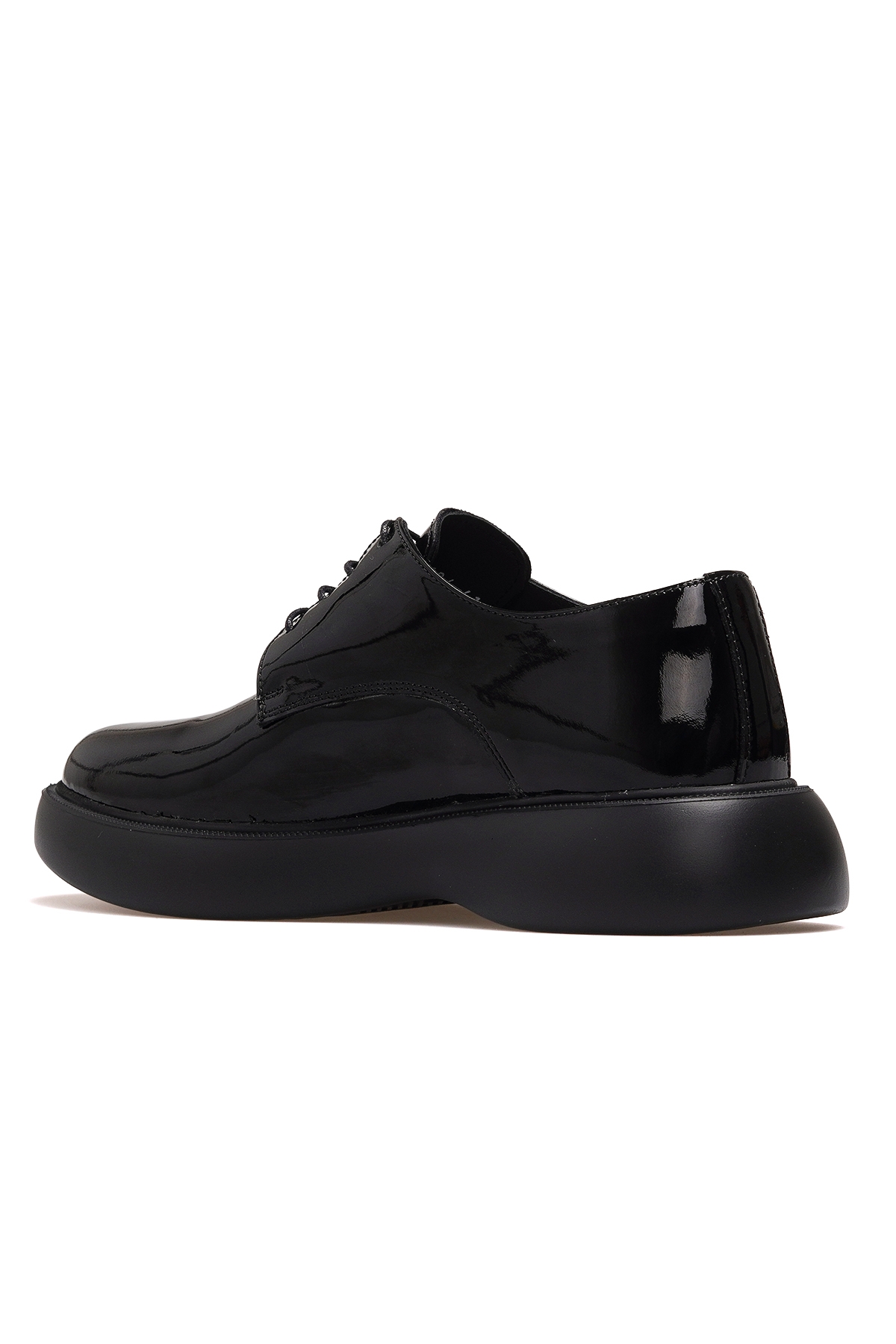 Erkek Deri Casual Günlük Ayakkabı 25k Ykö-20184 M Siyah Rugan - Görsel 4