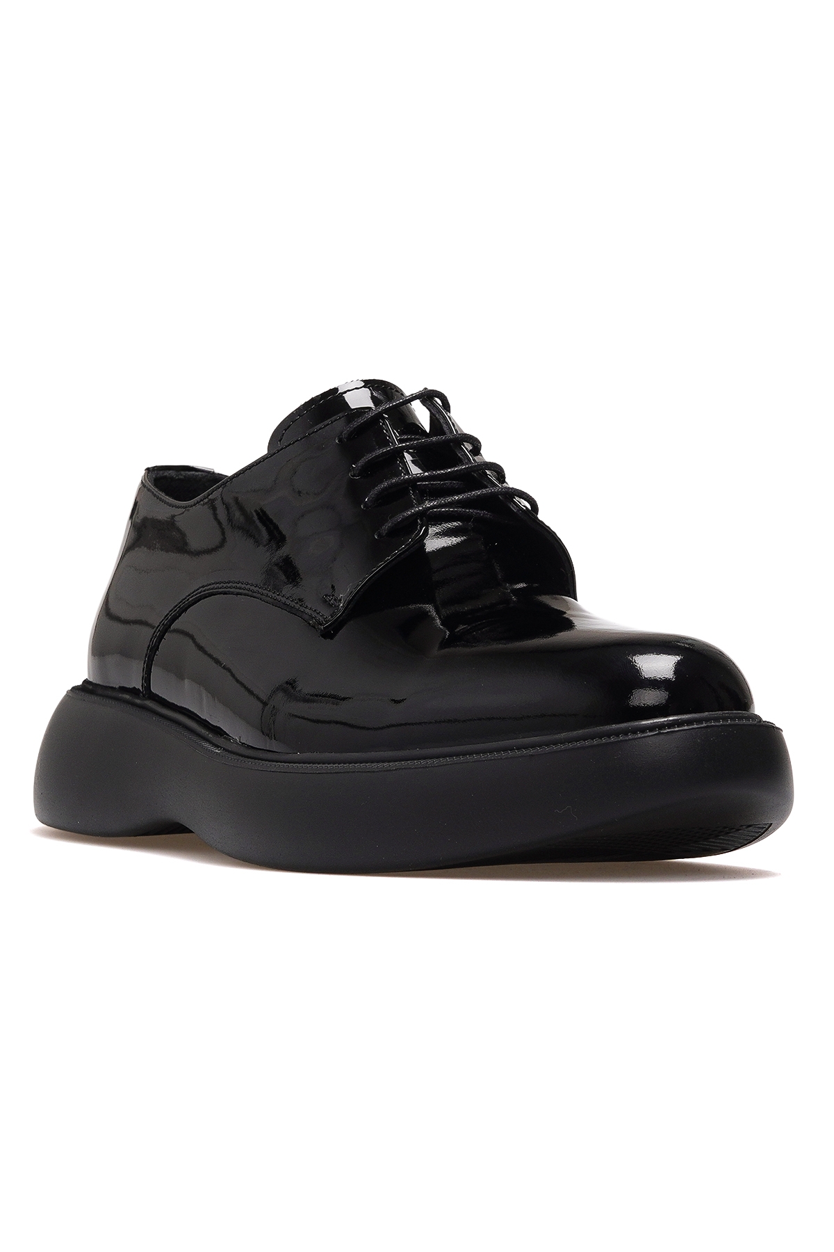 Erkek Deri Casual Günlük Ayakkabı 25k Ykö-20184 M Siyah Rugan - Görsel 5