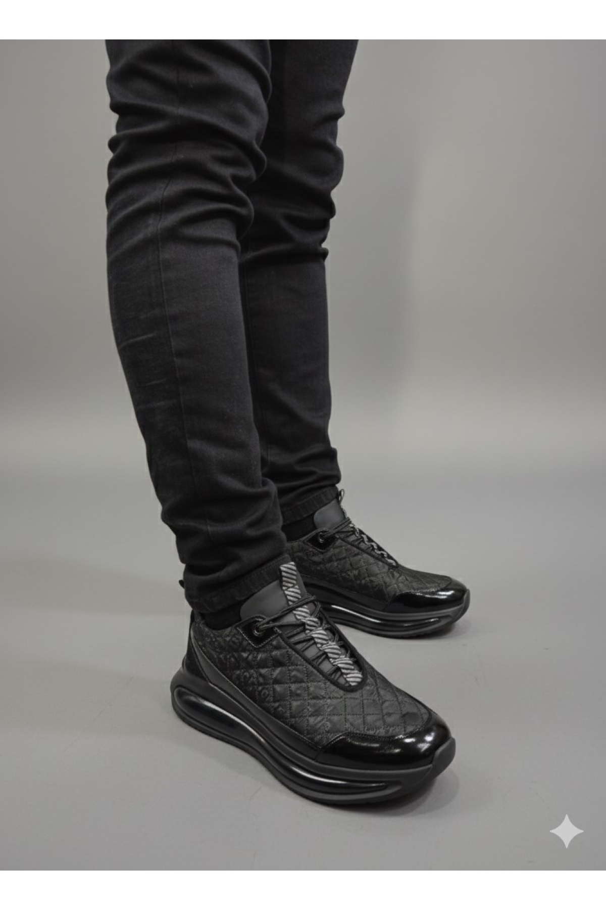 Lastik Bağcıklı Paraşüt Parçalı Köpük Taban Erkek Sneaker Ayakkabı 22491 - Görsel 2