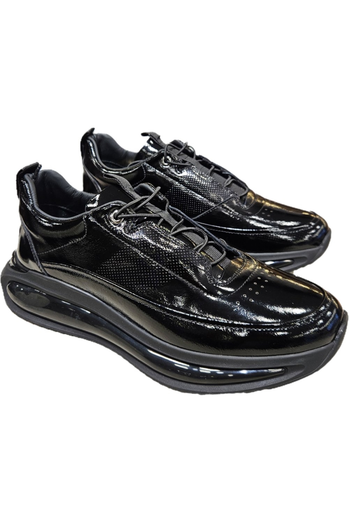 Lastik Bağcıklı Nokta Lazer Baskılı Köpük Taban Erkek Sneaker Ayakkabı 22053 - Görsel 5