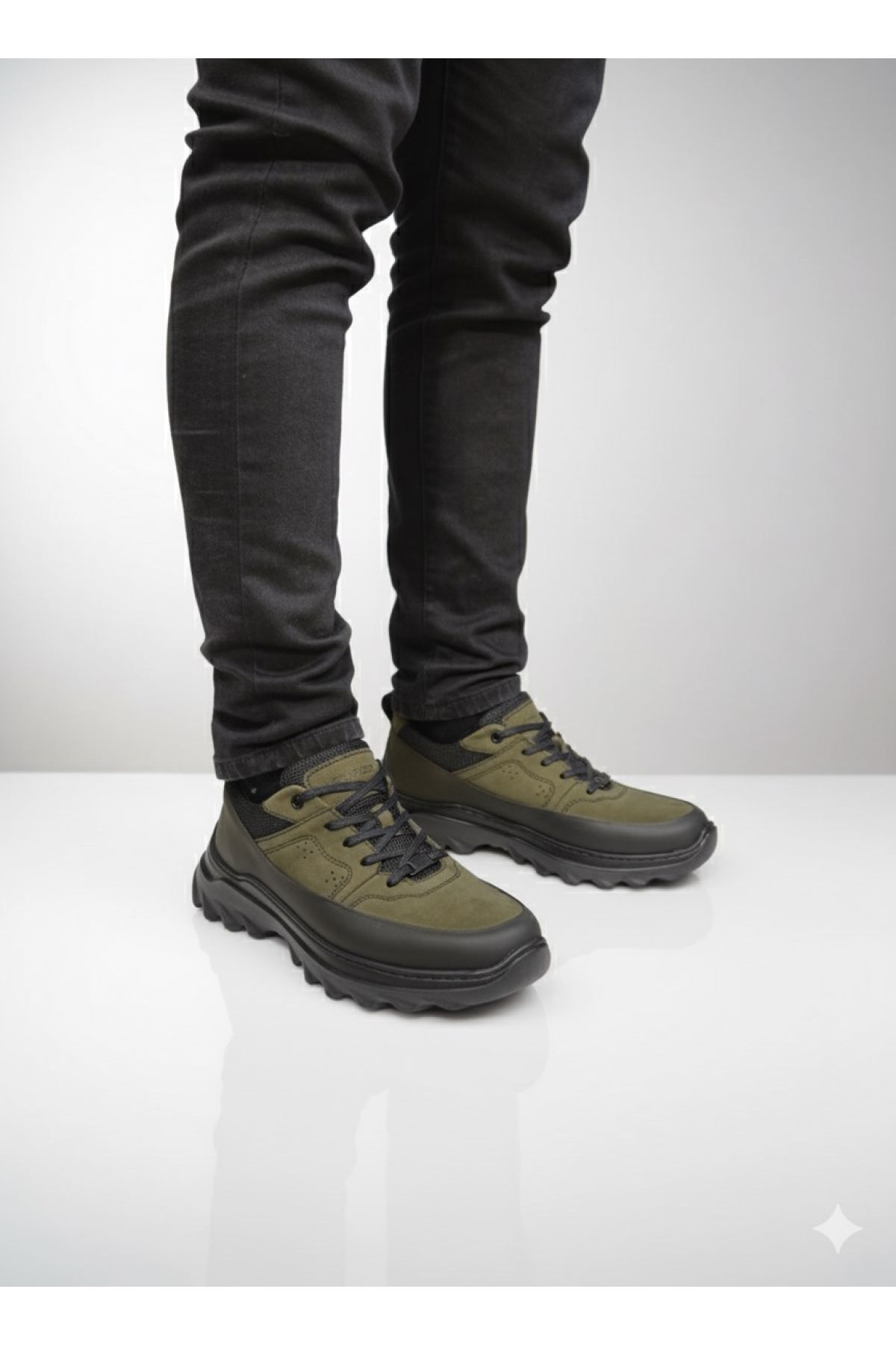 Komcero Bağcıklı Kat Deri Havuz Model Outdoor Taban Erkek Casual Ayakkabı K3256-25283 - Görsel 2