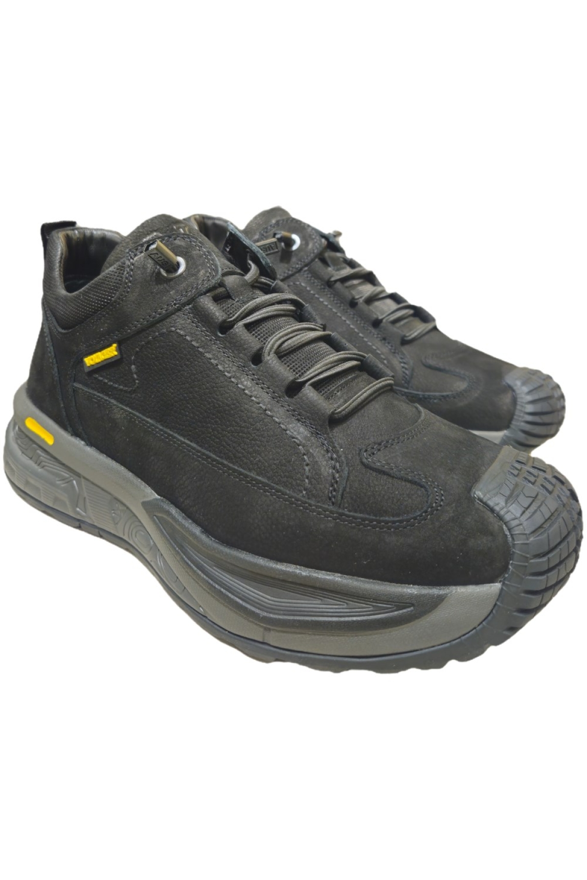 Lastik Bağcıklı Kısa Boğazlı Hakiki Deri Erkek Bot M440 - Görsel 5