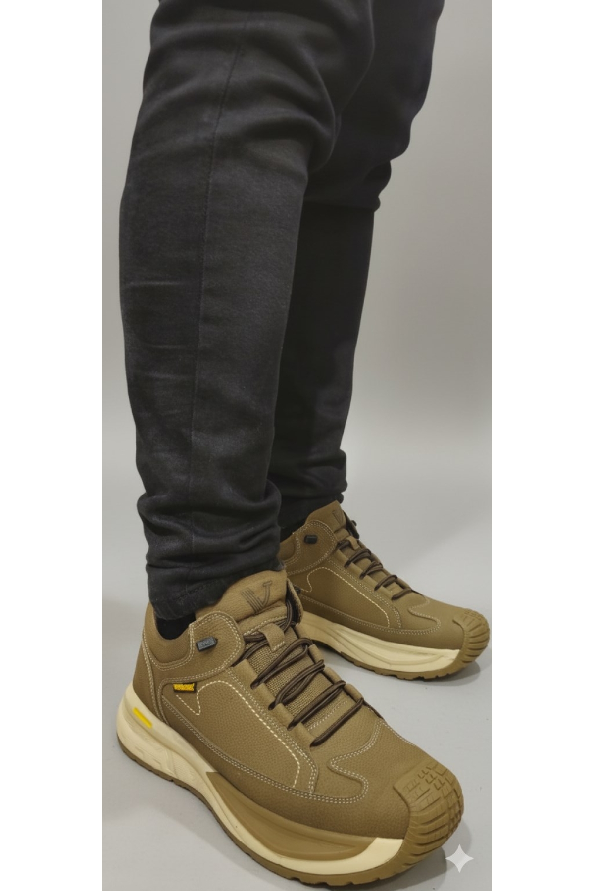 Lastik Bağcıklı Kısa Boğazlı Hakiki Deri Erkek Bot M440 - Görsel 3