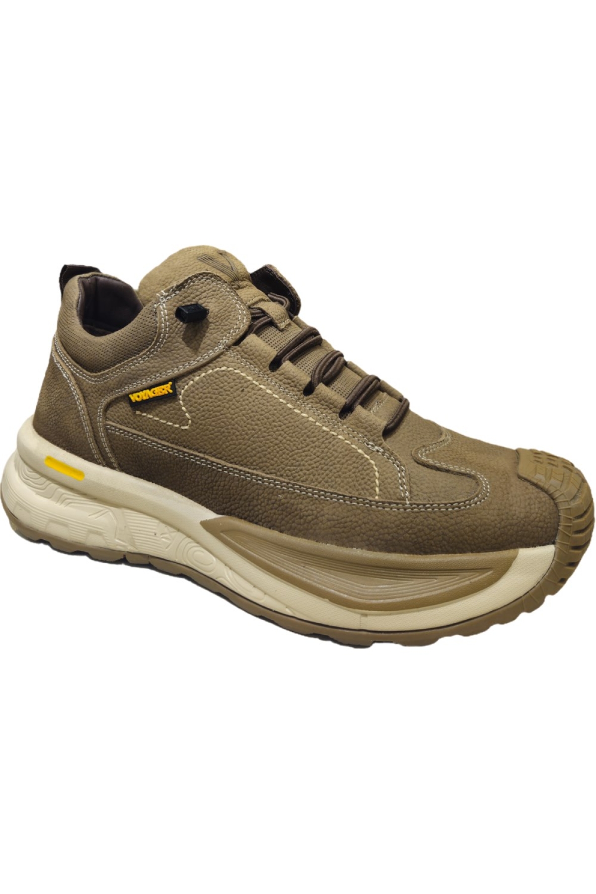 Lastik Bağcıklı Kısa Boğazlı Hakiki Deri Erkek Bot M440 - Görsel 4