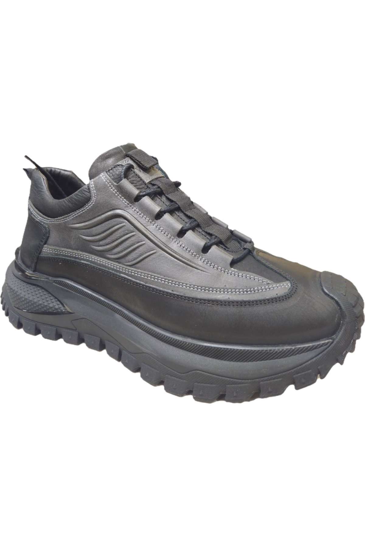 Lastik Bağlı Kanat Baskı Model Kısa Boğazlı Erkek Bot M434 - Görsel 4