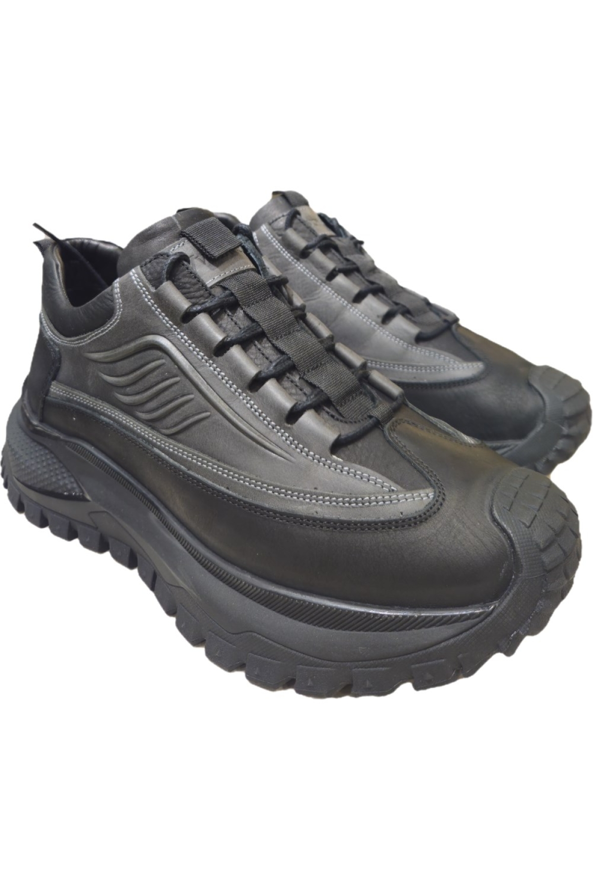 Lastik Bağlı Kanat Baskı Model Kısa Boğazlı Erkek Bot M434 - Görsel 5