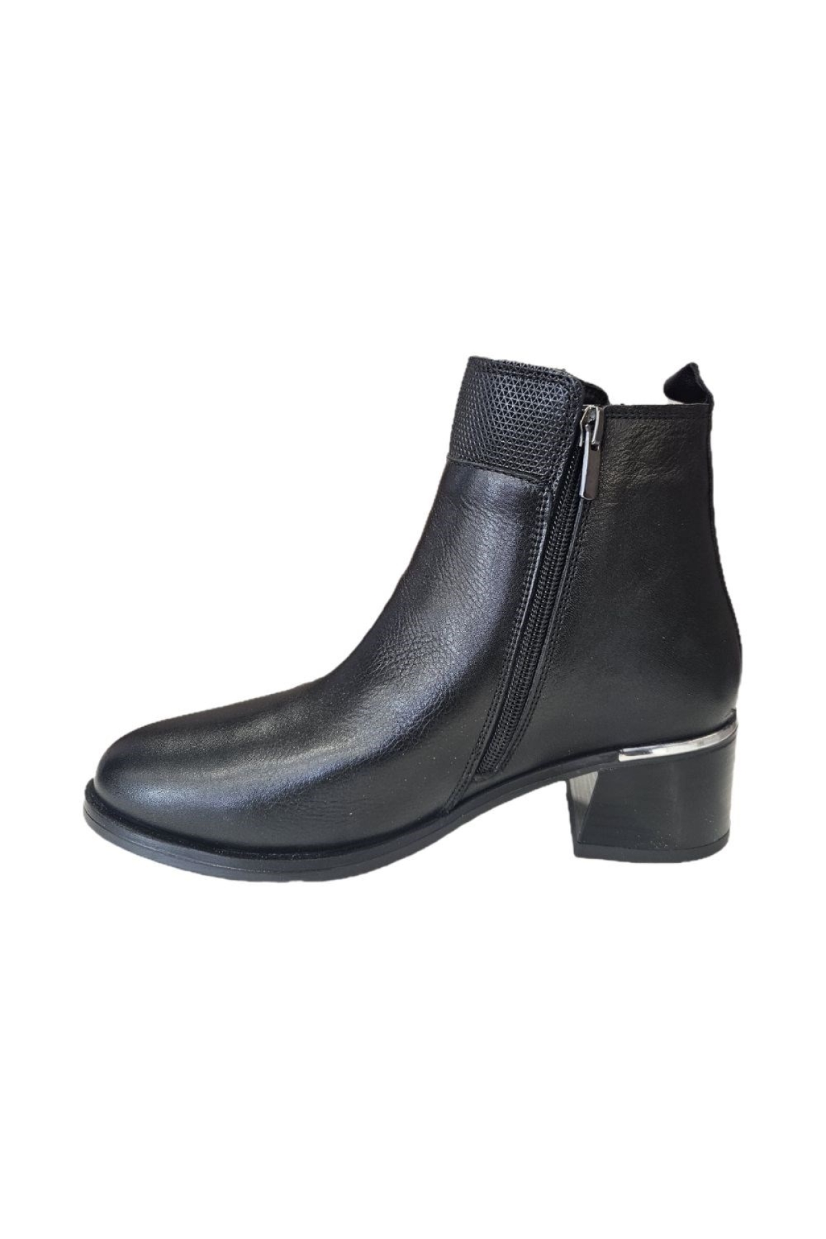 5cm Kalın Topuklu Hakiki Deri Kadın Bot Z385 - Görsel 5