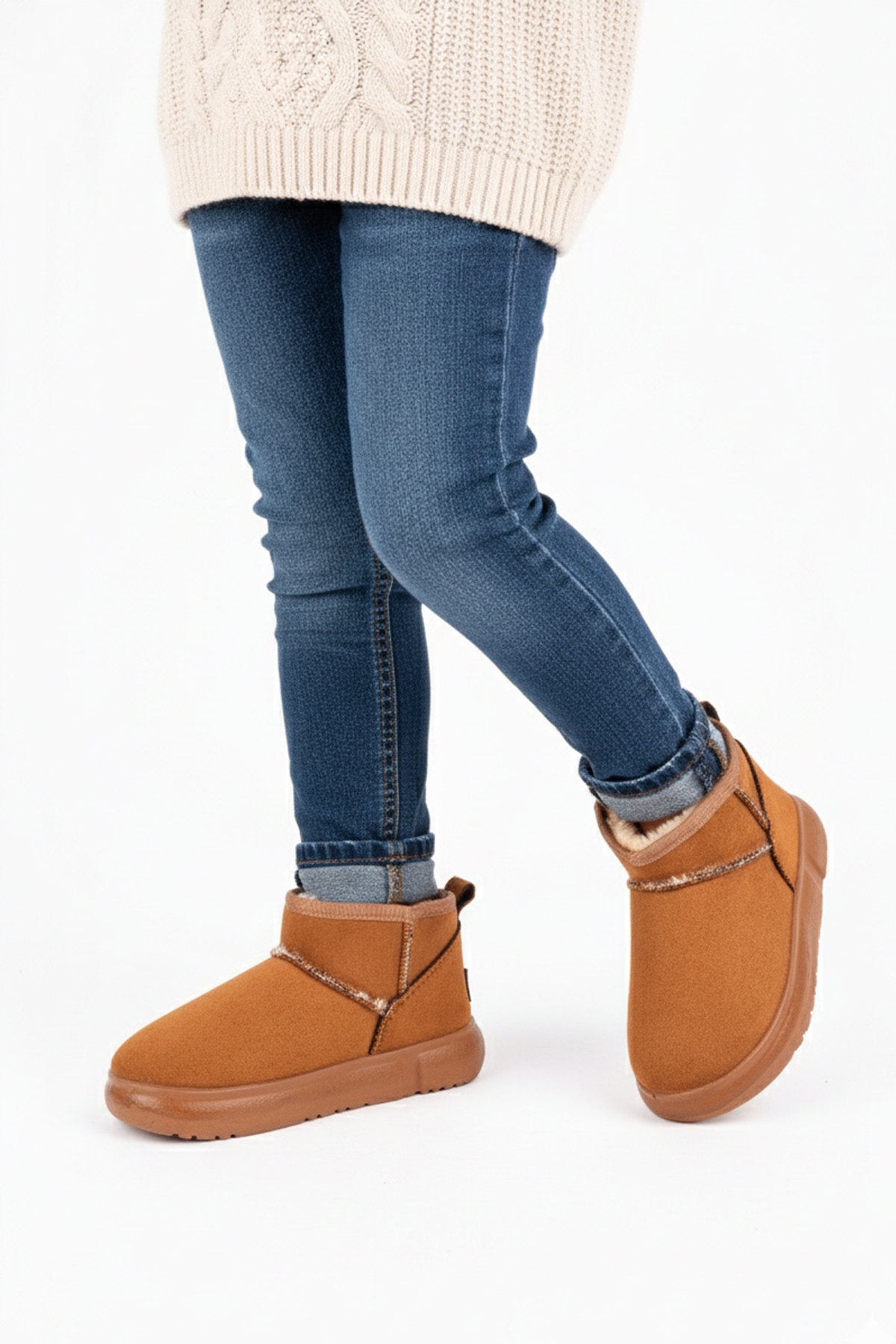 Kız Çocuk Kışlık Bot Taba - Görsel 2