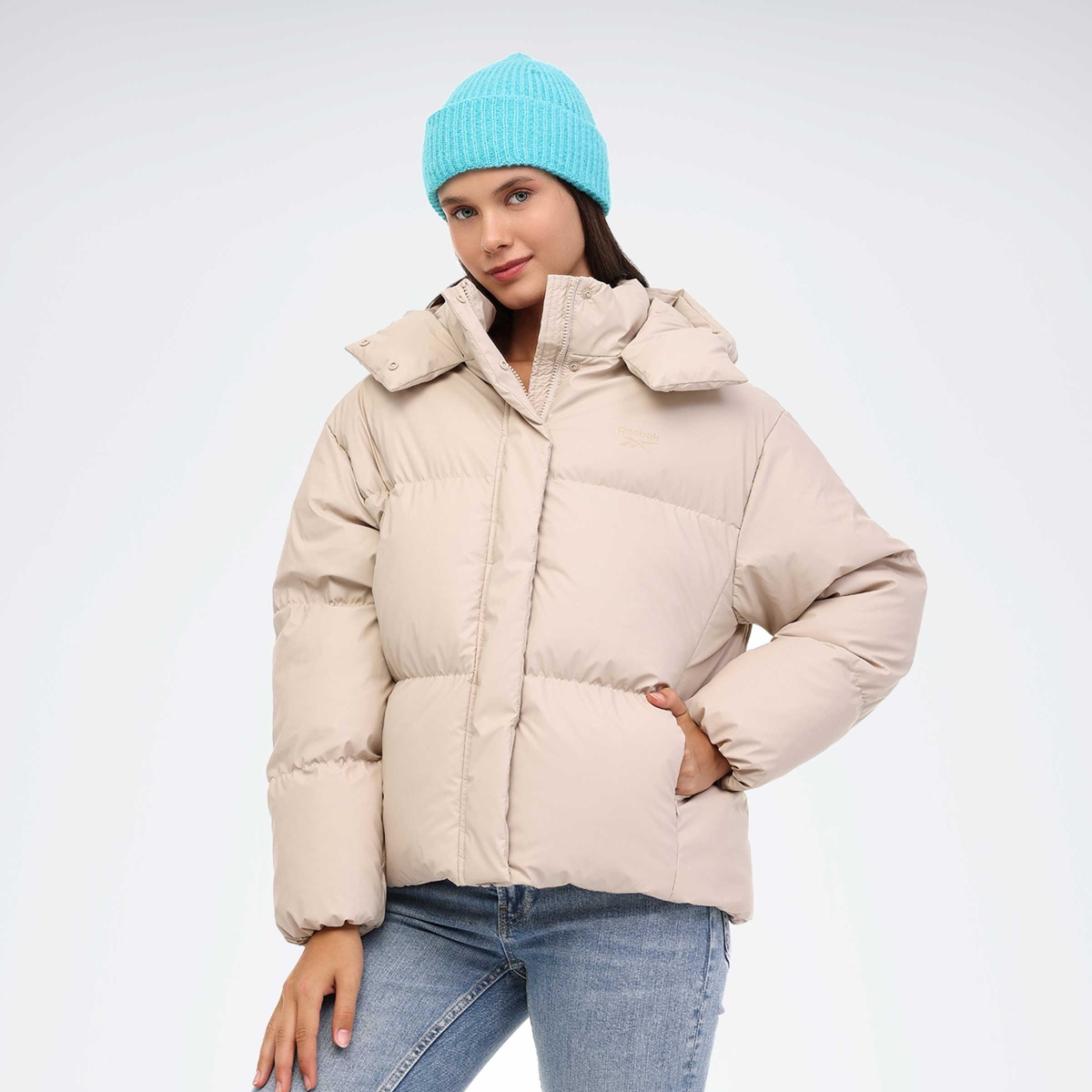 TENRA JACKET Gri Kadın Kısa Kaban