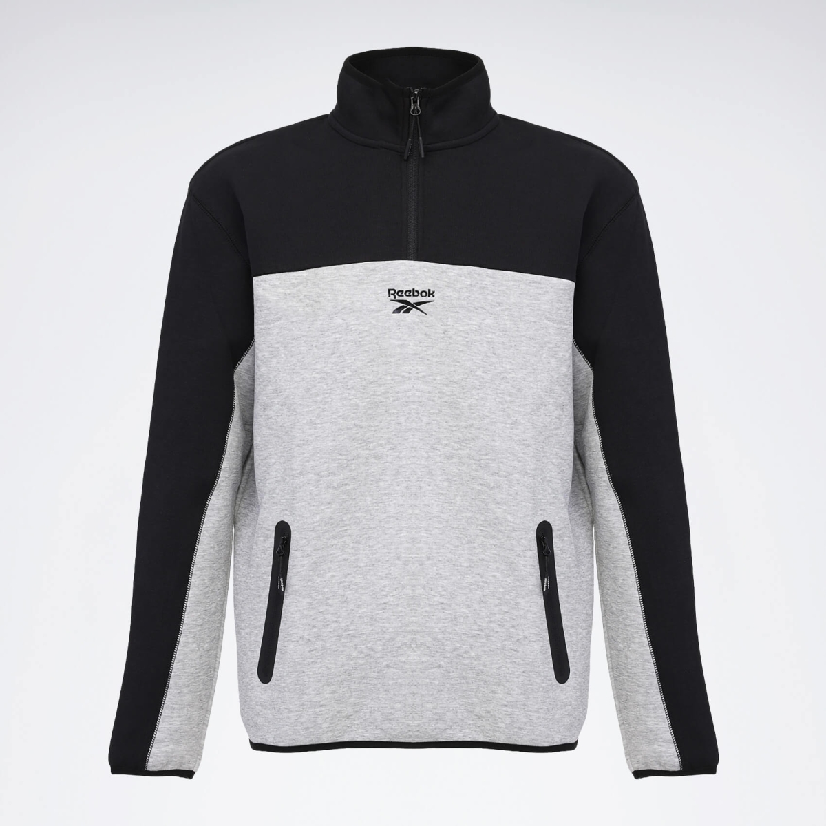 HALF ZIP FLEECE TOP Gri Erkek Sweatshirt