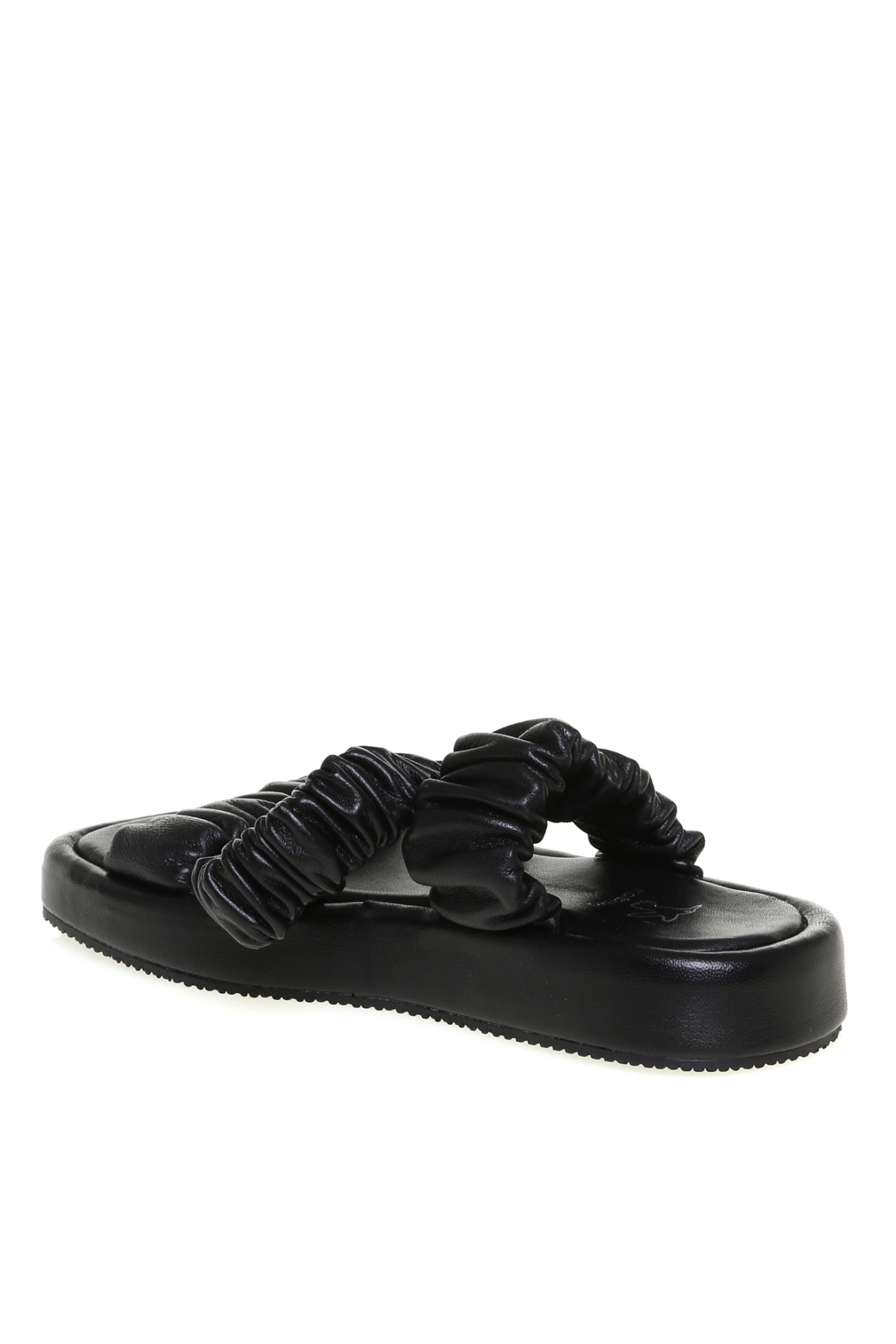 Siyah Kadın Deri Sandalet APOLDA - Görsel 3