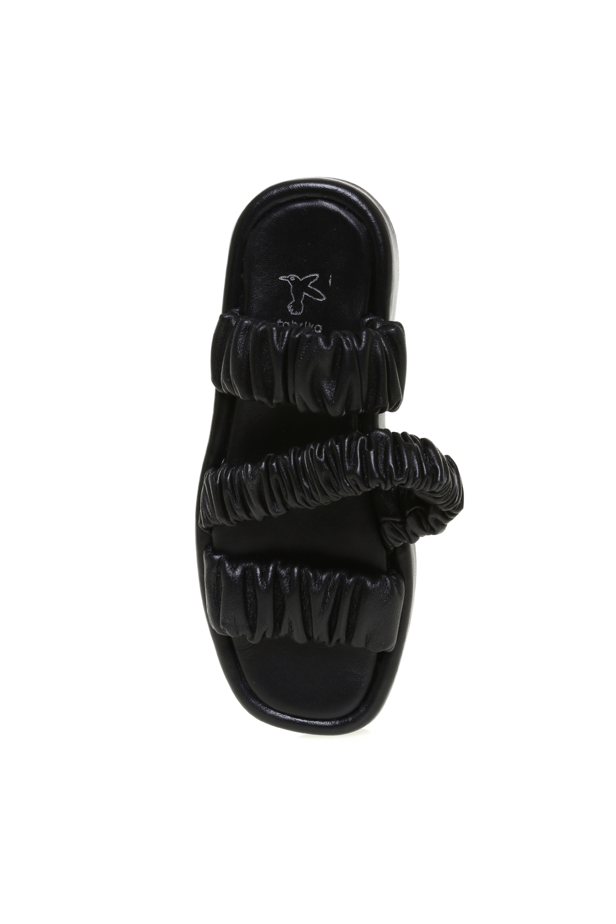 Siyah Kadın Deri Sandalet APOLDA - Görsel 5