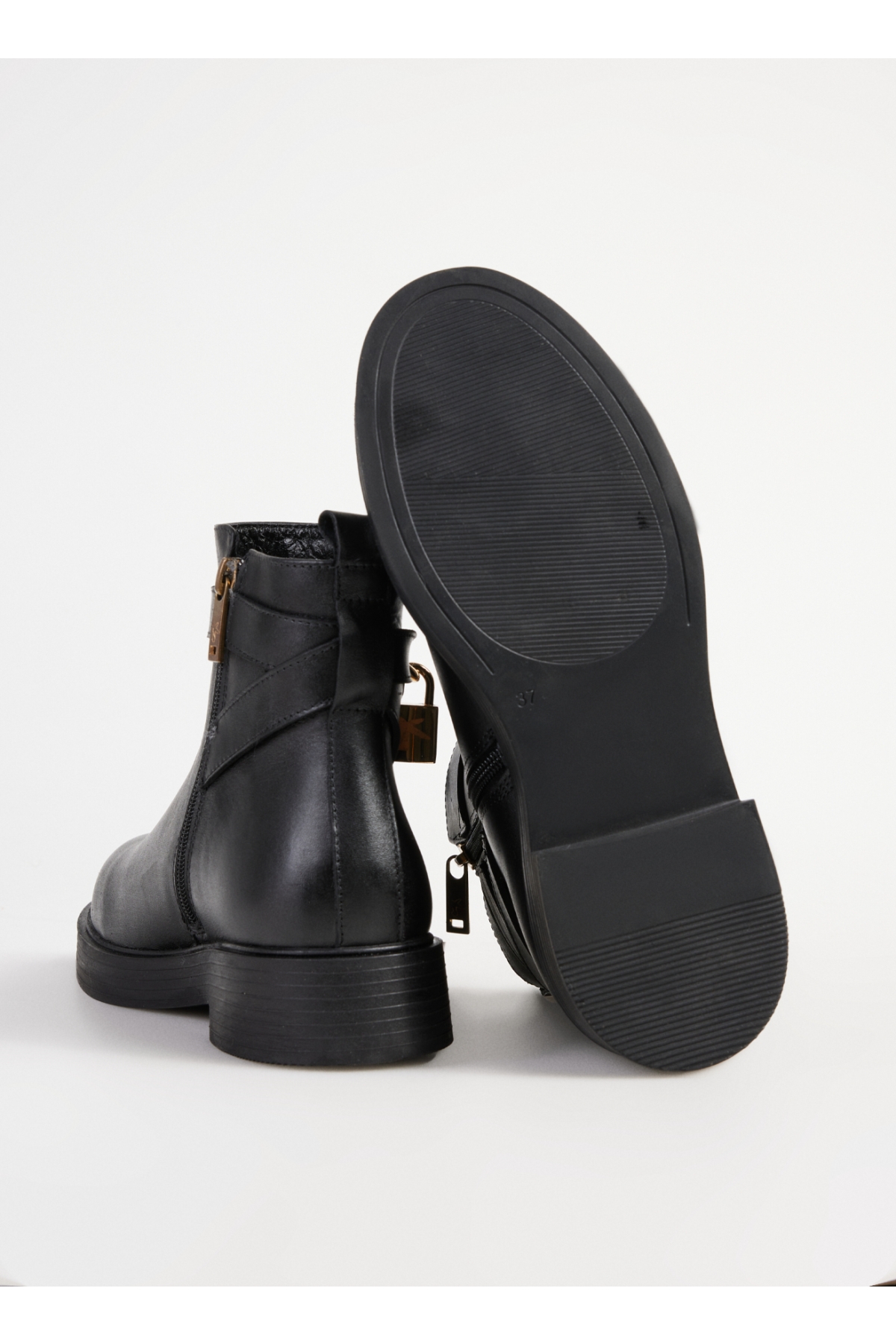 Deri Siyah Kadın Bot D-FEDELMA - Görsel 10