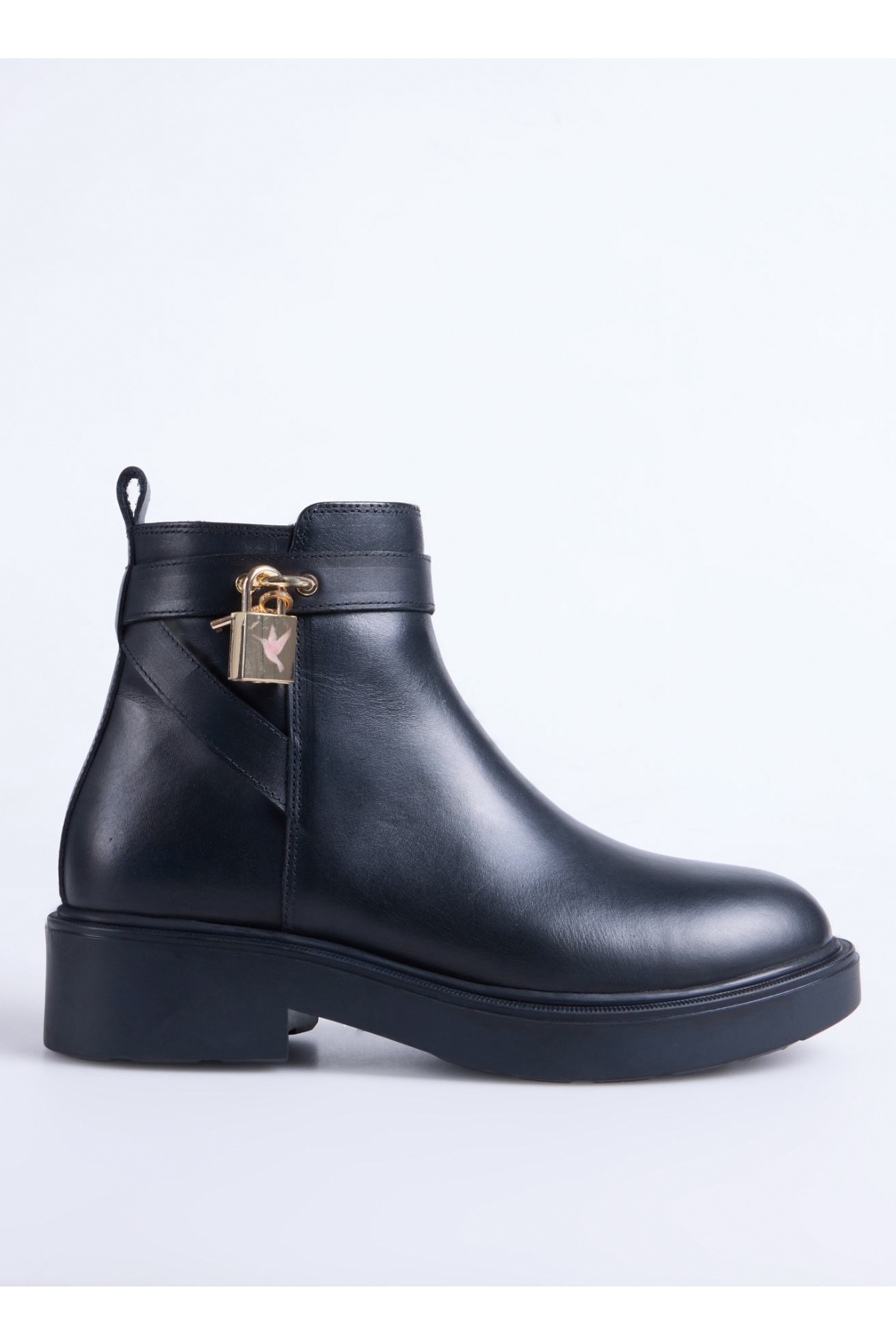 Deri Siyah Kadın Bot D-FEDELMA - Görsel 11