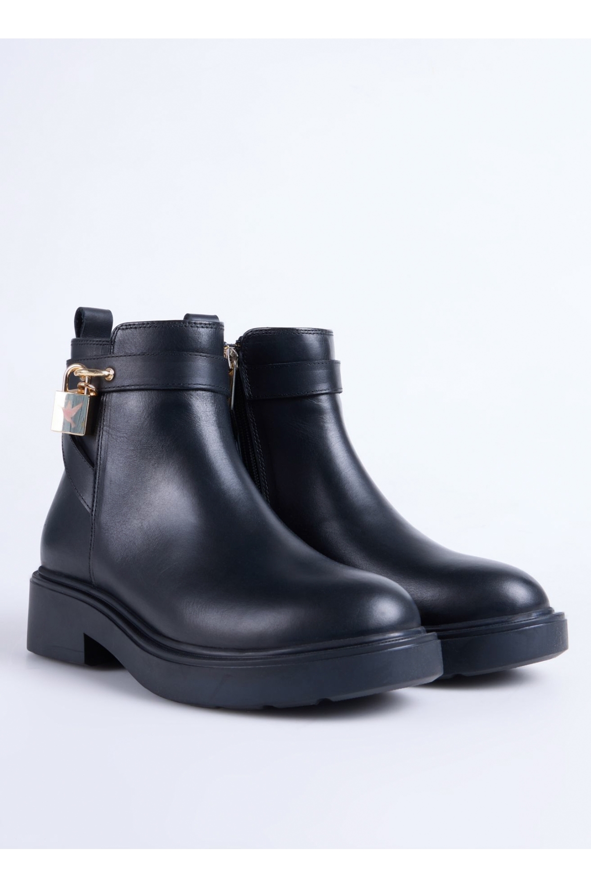 Deri Siyah Kadın Bot D-FEDELMA - Görsel 12