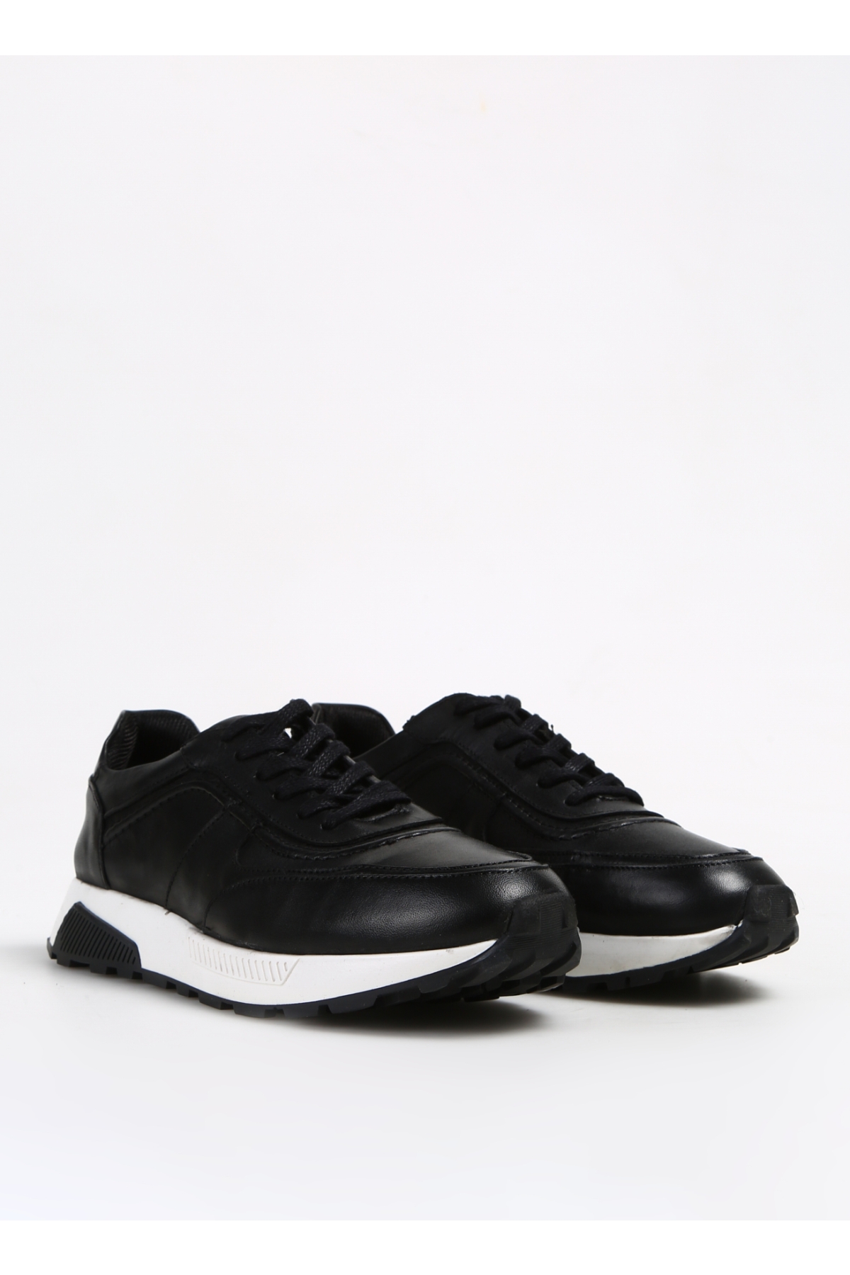 Siyah Erkek Deri Sneaker ICHEON - Görsel 3