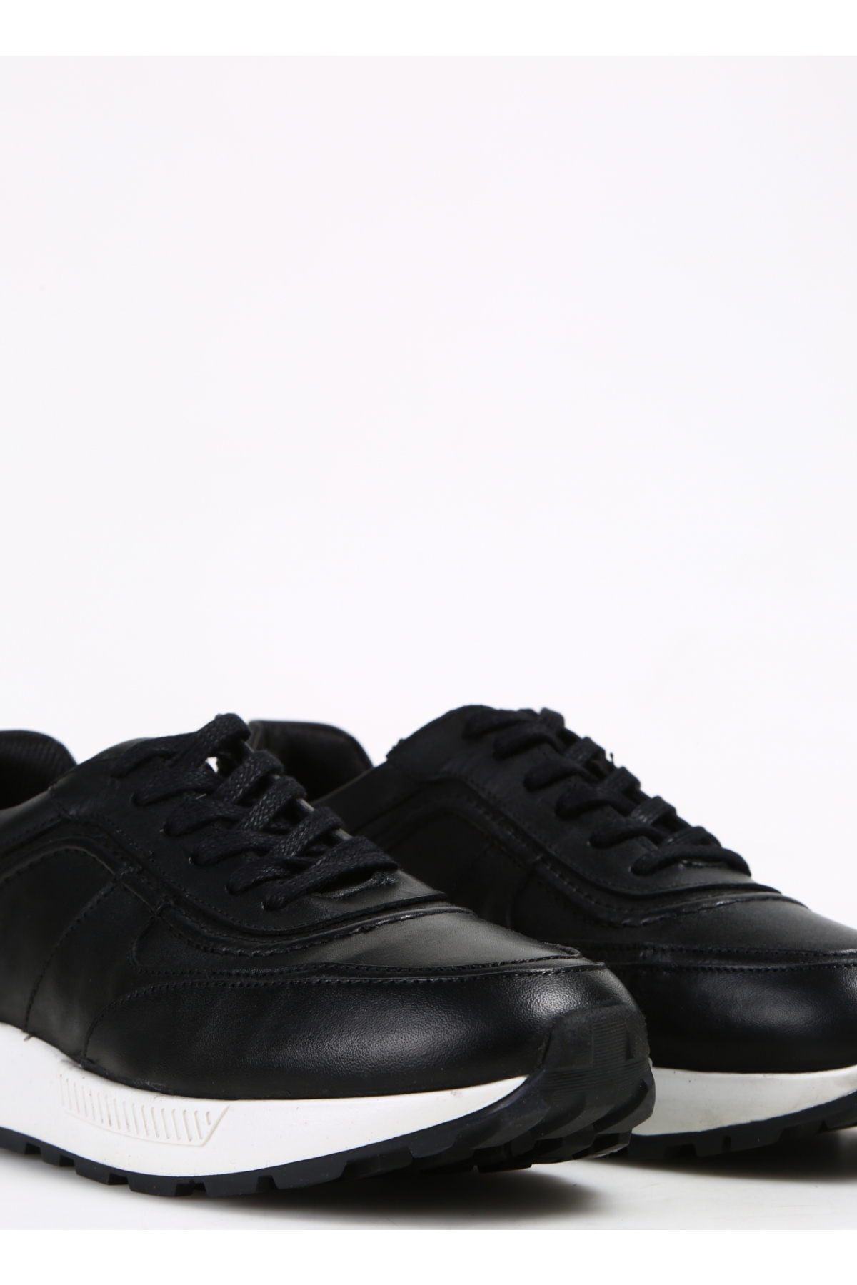 Siyah Erkek Deri Sneaker ICHEON - Görsel 4