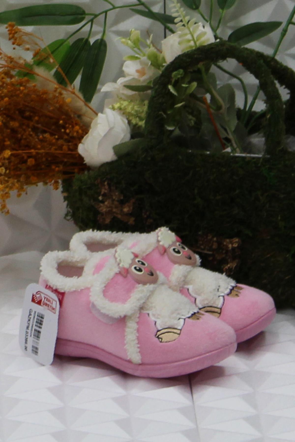 Gzr 03366 Pembe Anaokulu Kreş Ev Kız Çocuk Panduf Ayakkabı - Görsel 4
