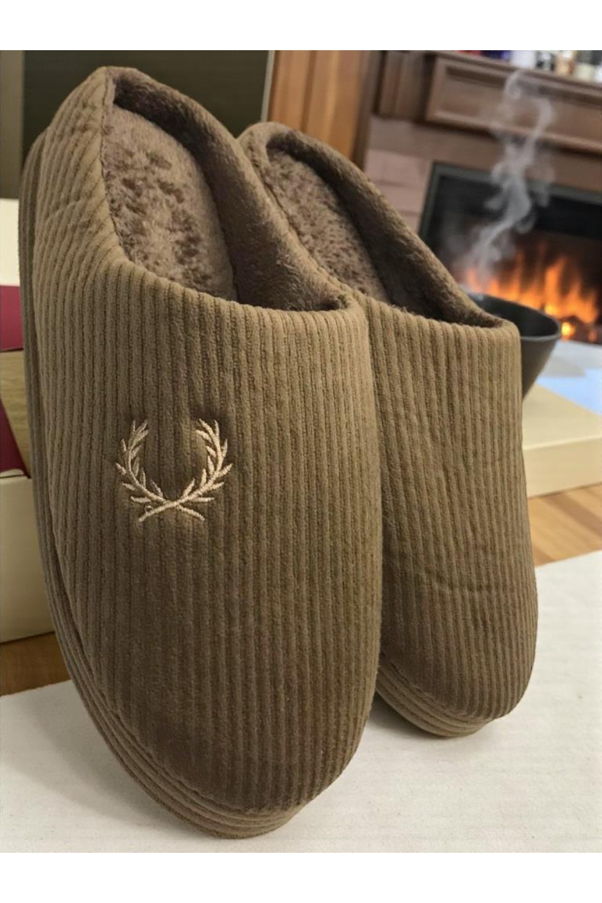 Erkek Ev Terliği Ses Yapmayan Yumuşak Rahat Taban İçi Yünlü Terlik - Görsel 3