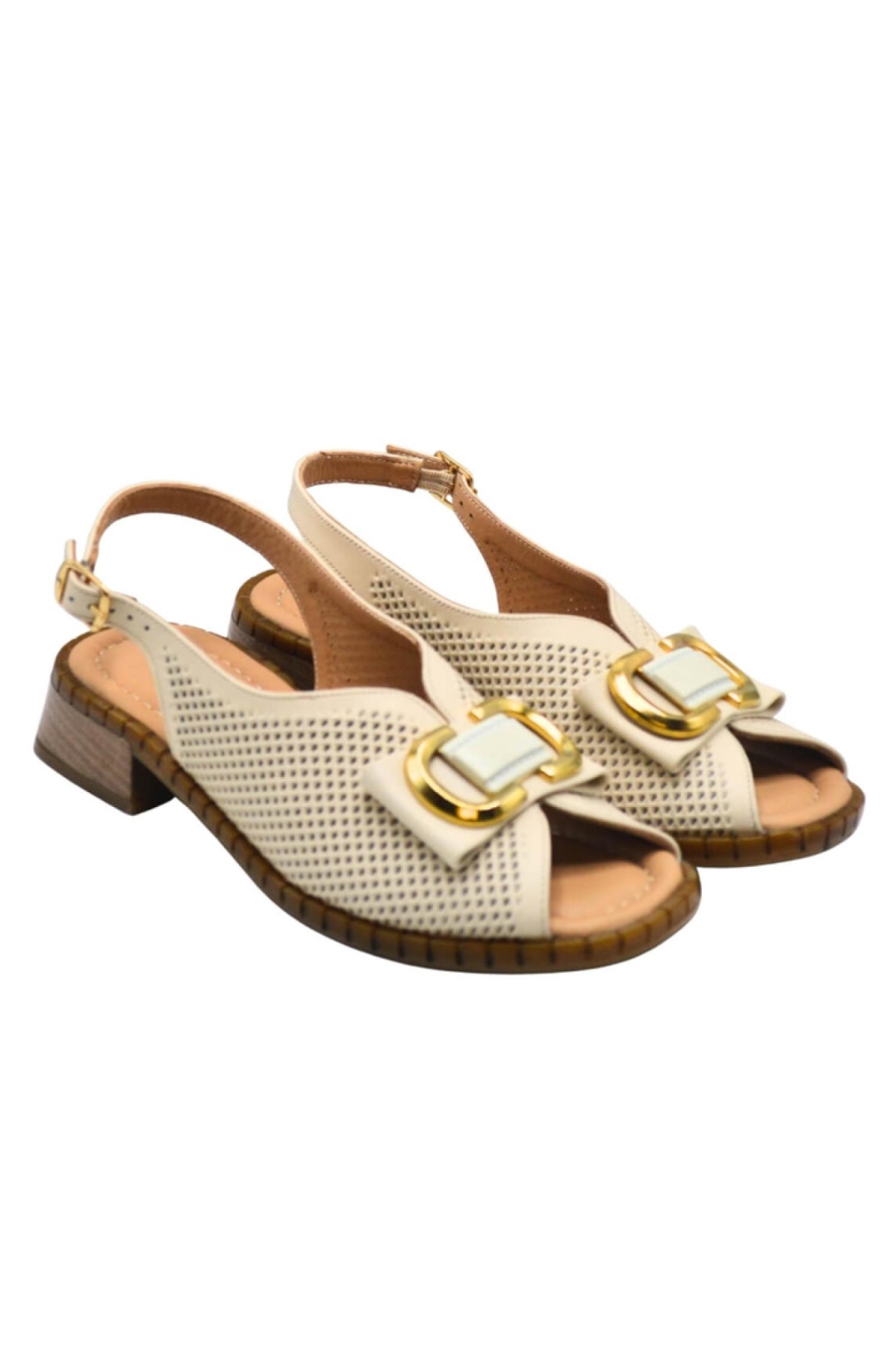 2512003Y Kadın Deri Sandalet - Görsel 3