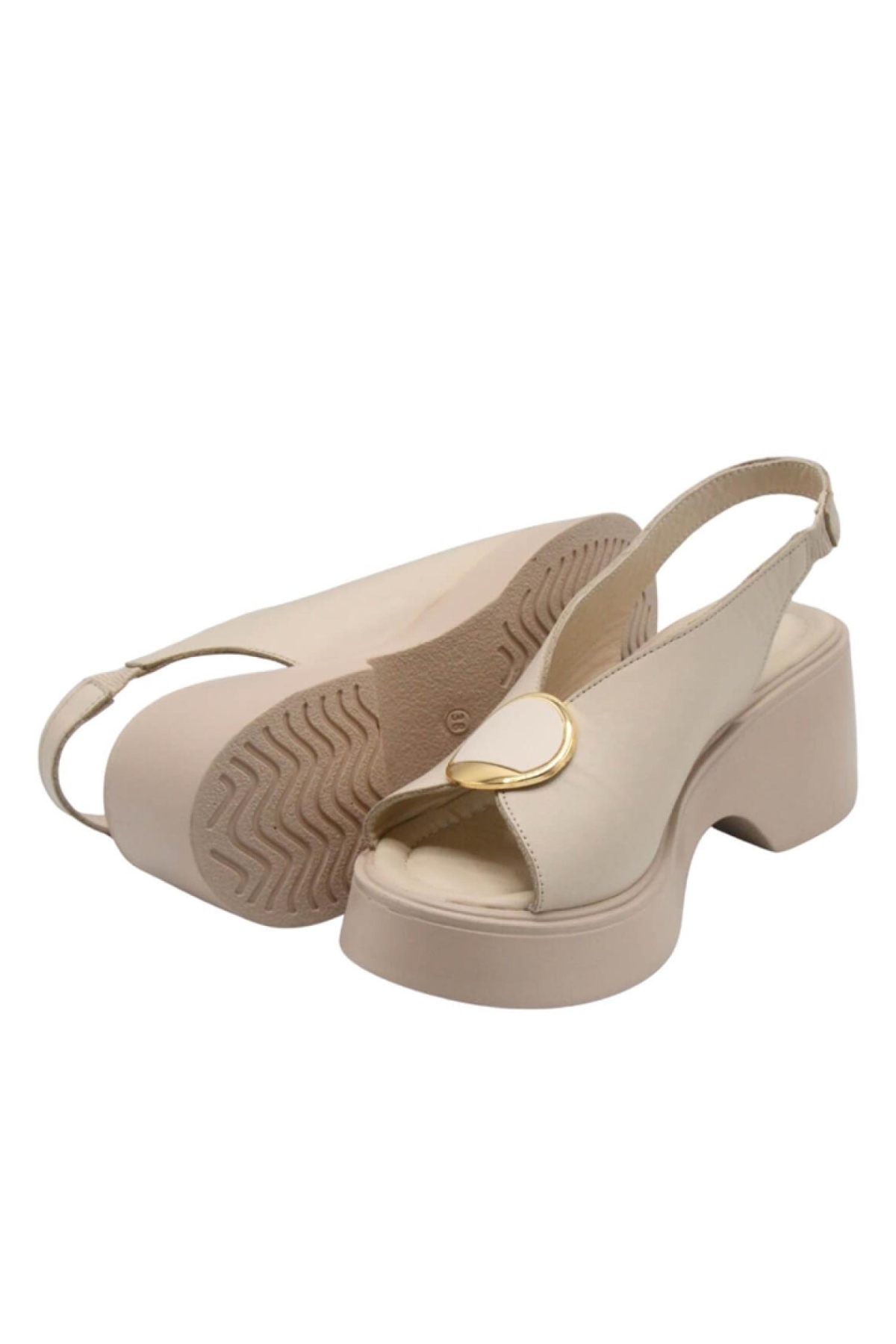 2313114Y Kadın Deri Sandalet - Görsel 6