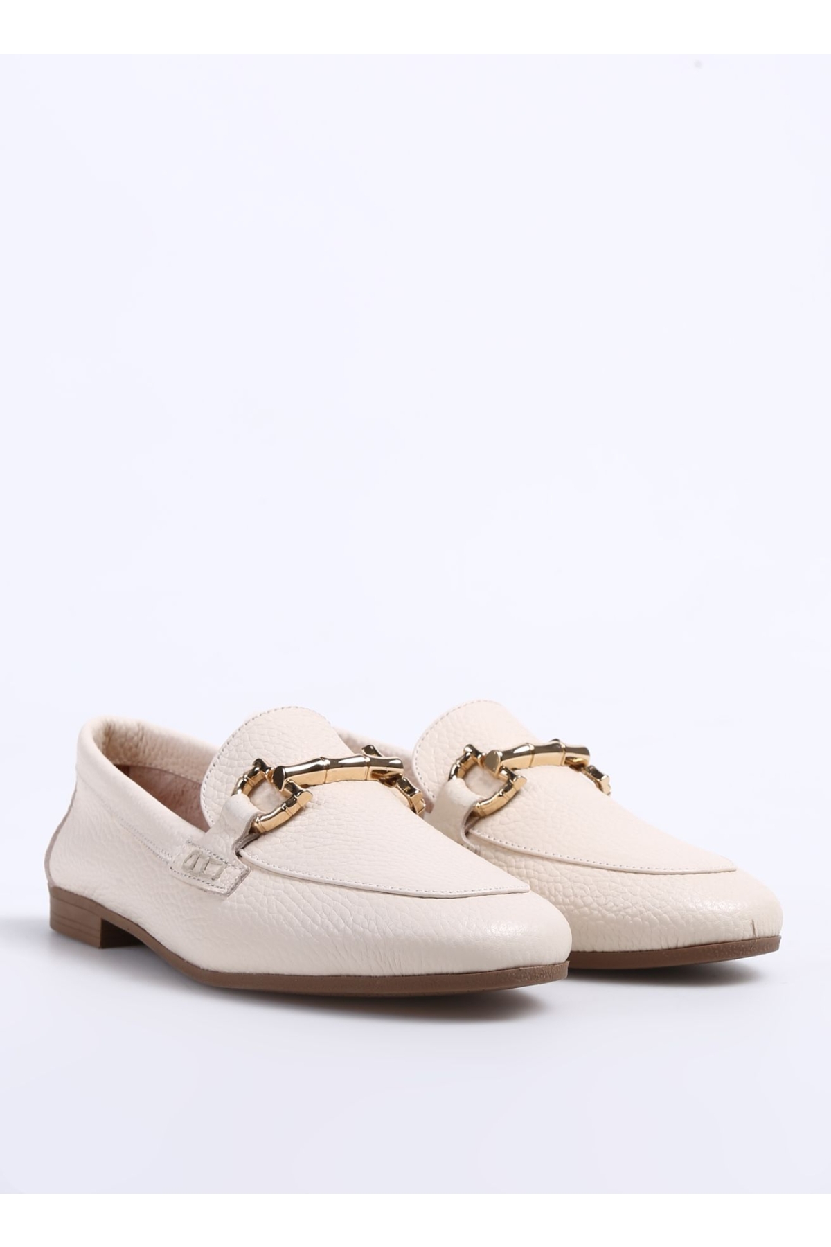 Fabrika Fabrika Bej Deri Ekru Kadın Loafer KALLIN Casual Ayakkabı | Flo Bej - 3. görsel