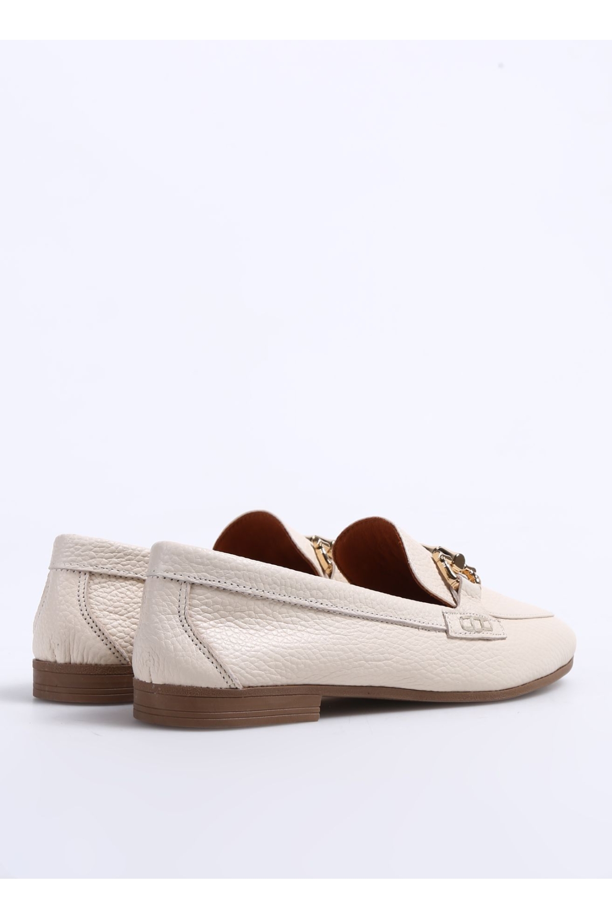 Fabrika Fabrika Bej Deri Ekru Kadın Loafer KALLIN Casual Ayakkabı | Flo Bej - 4. görsel