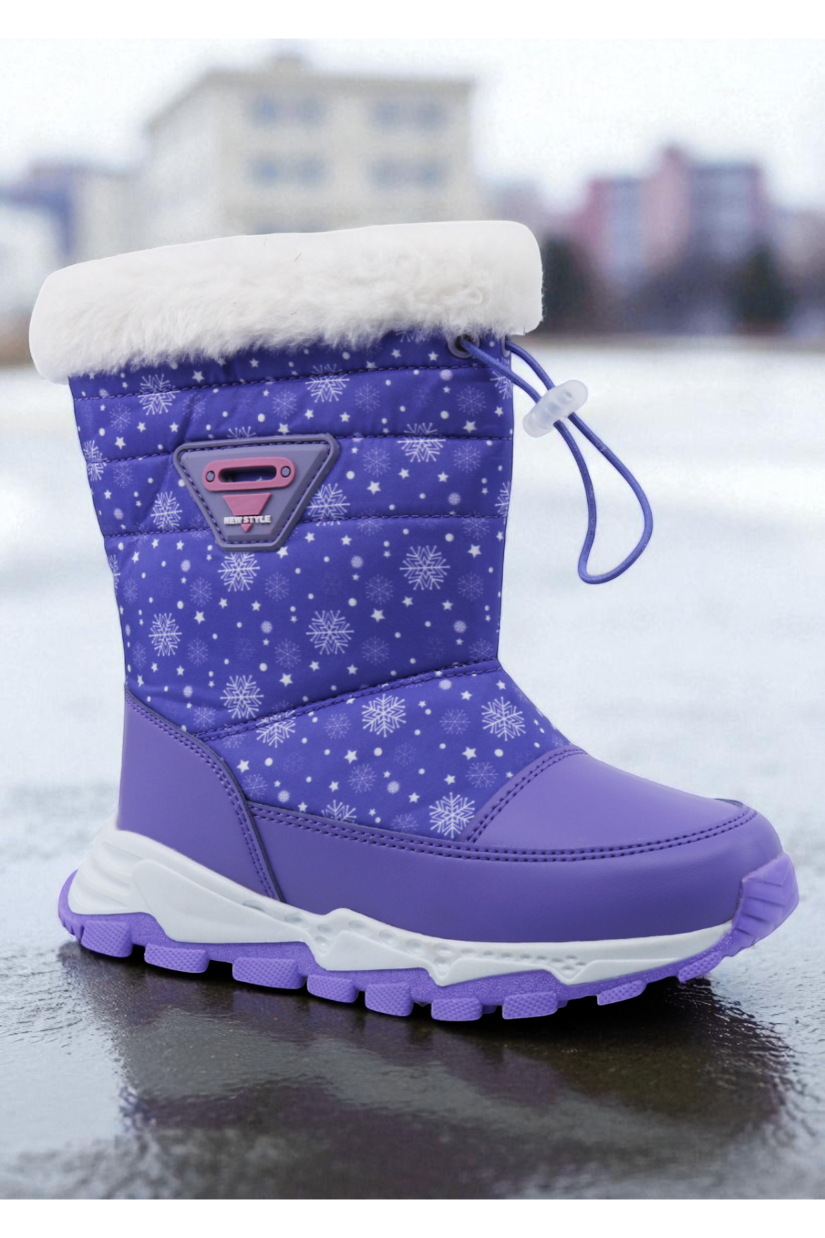 Gimli Sıcak Astar Su ve Soğuk Dayanıklı Ortopedik Kaymaz Taban Çocuk Kar Botu - Görsel 2