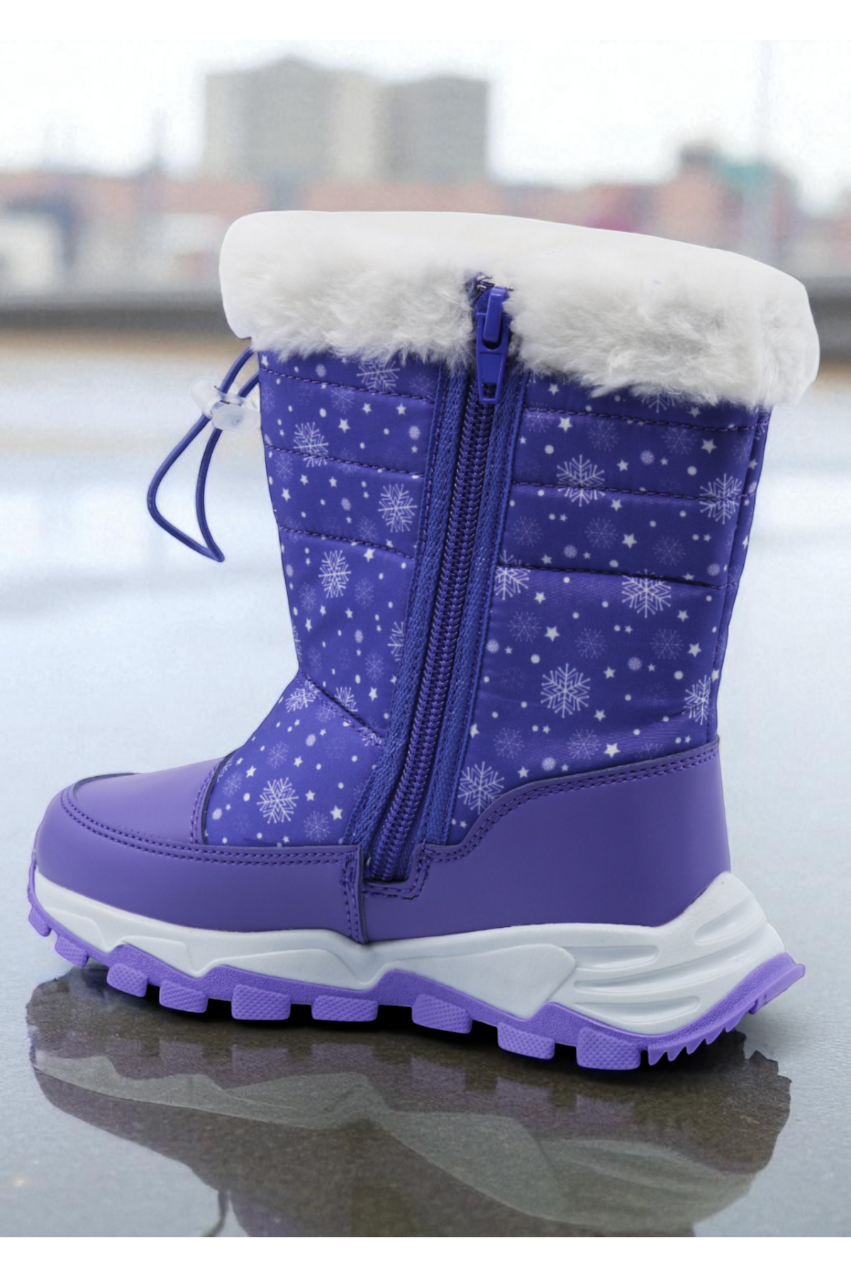 Gimli Sıcak Astar Su ve Soğuk Dayanıklı Ortopedik Kaymaz Taban Çocuk Kar Botu - Görsel 3