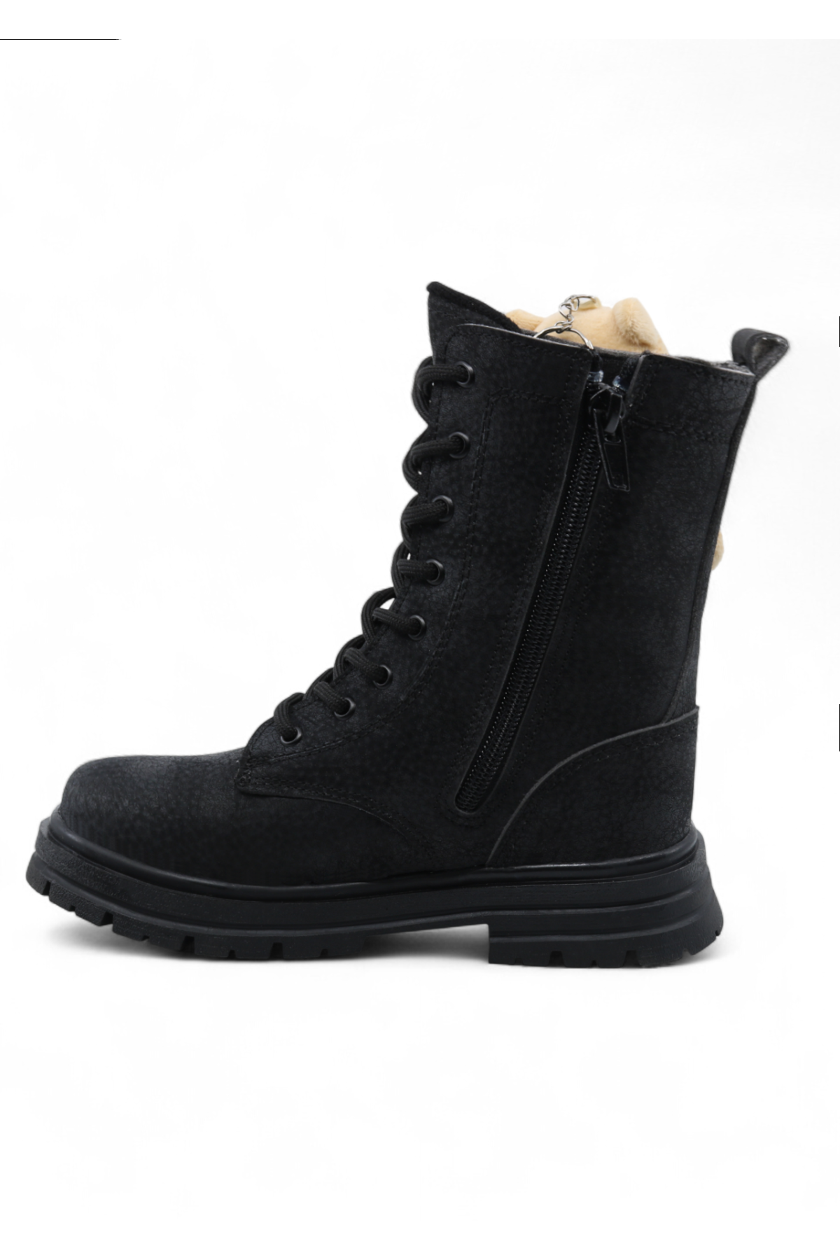 Neom Su ve Soğuk Dayanıklı Ortopedik Kaymaz Taban Ayıcık Aksesuarlı Fermuarlı Kışlık Çocuk Bot - Görsel 3