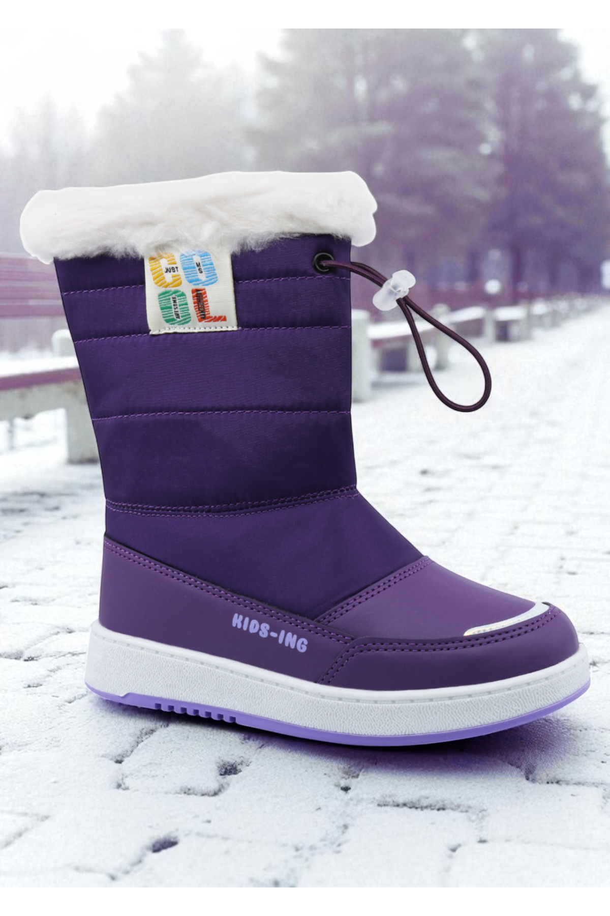 Astor Sıcak Astar Su ve Soğuk Dayanıklı Ortopedik Kaymaz Taban Çocuk Kar Botu - Görsel 2