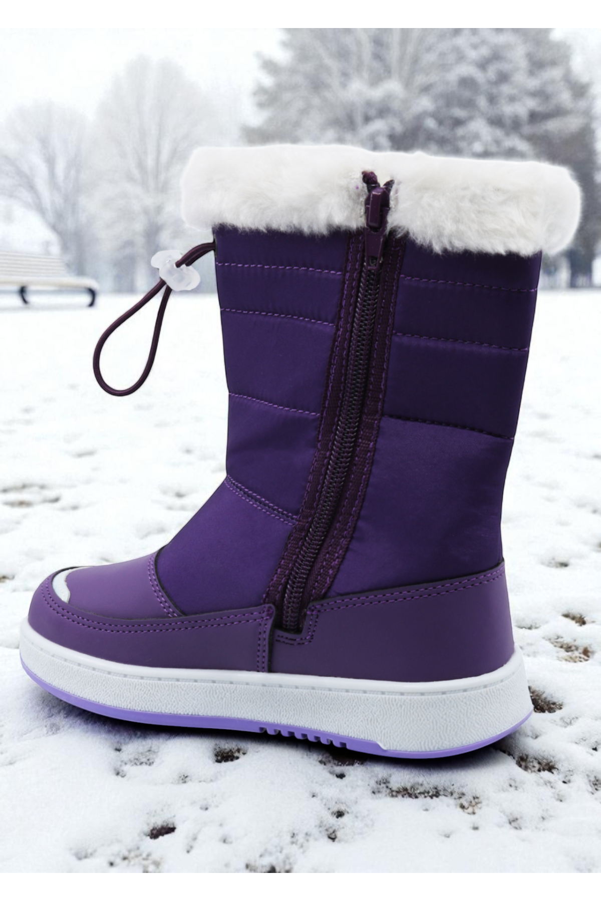 Astor Sıcak Astar Su ve Soğuk Dayanıklı Ortopedik Kaymaz Taban Çocuk Kar Botu - Görsel 3