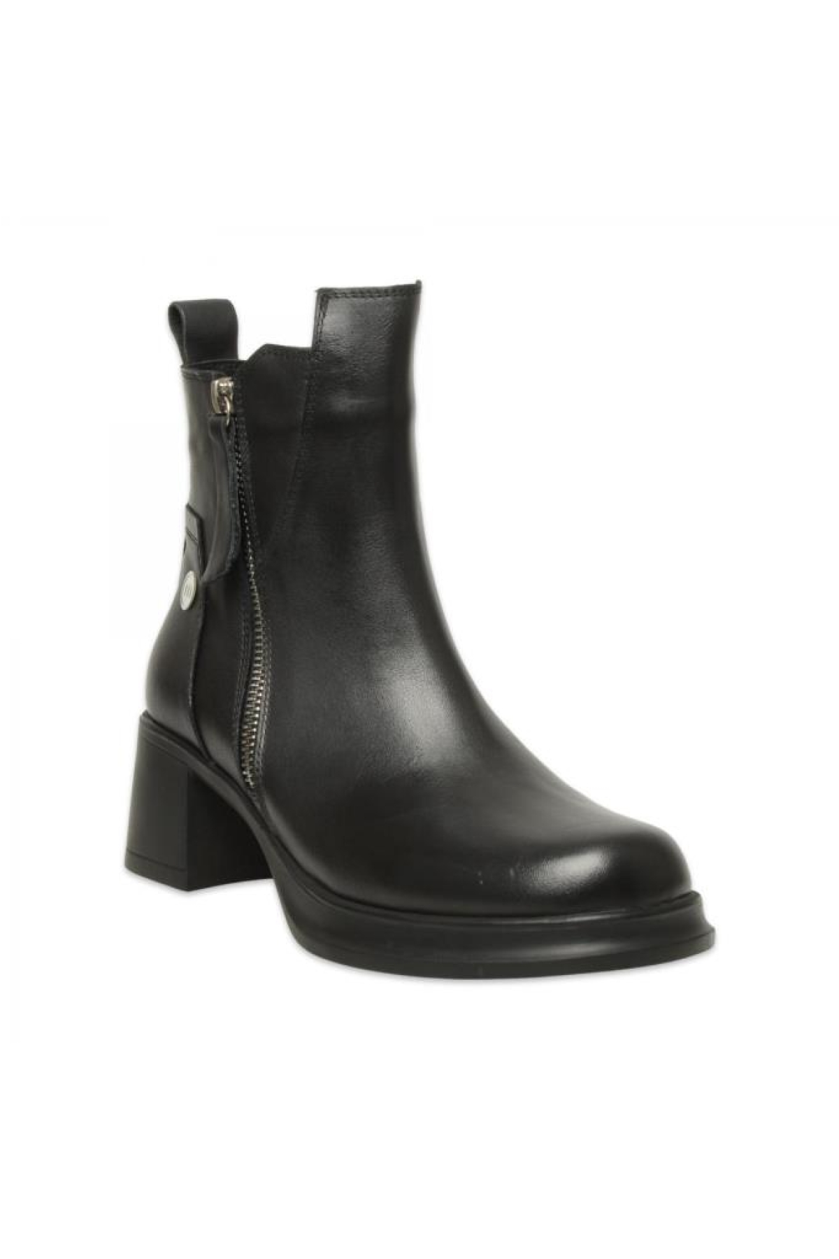 8565 Günlük Topuklu Siyah Kadın Deri Bot - Görsel 3