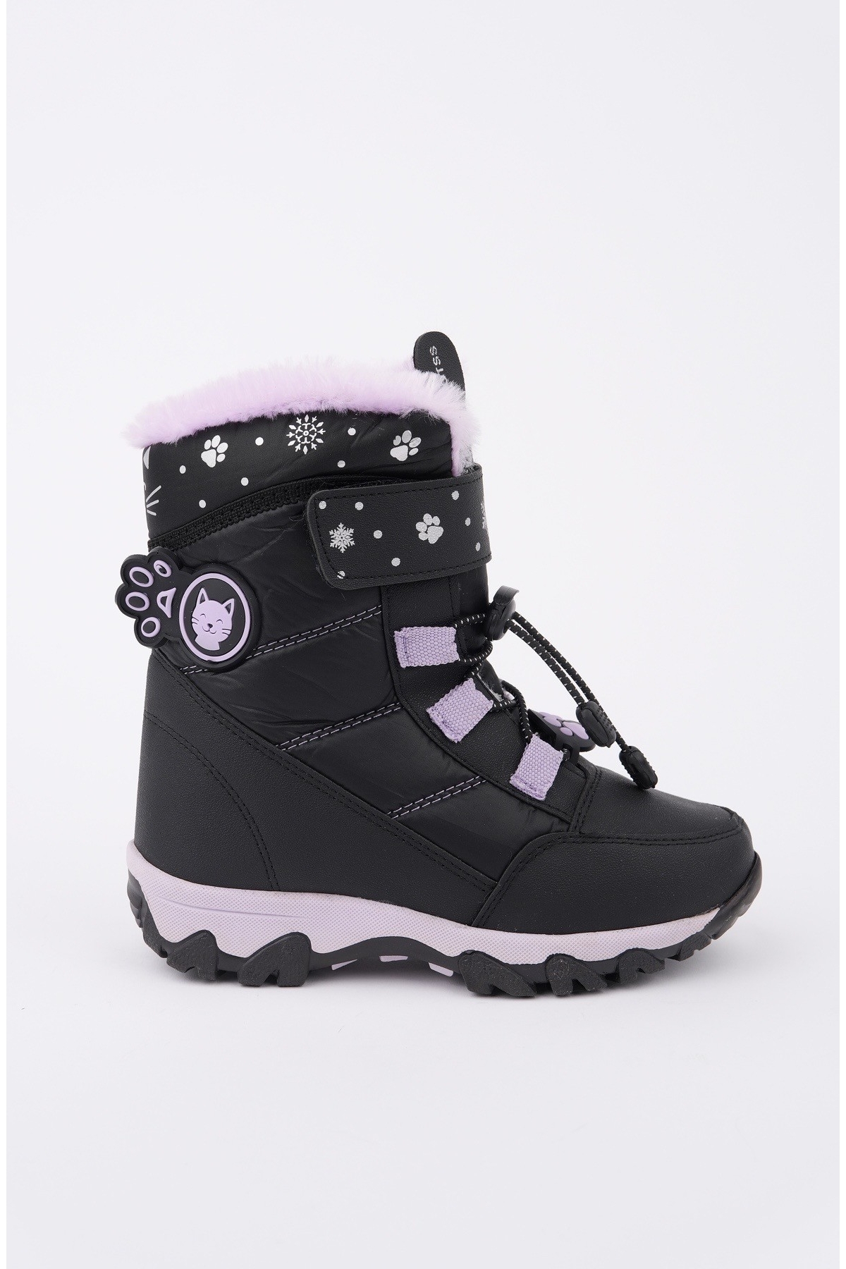 TİGGER İçi Kürklü Bağcıklı ve Cırtlı Kız Çocuk Bot - Görsel 4