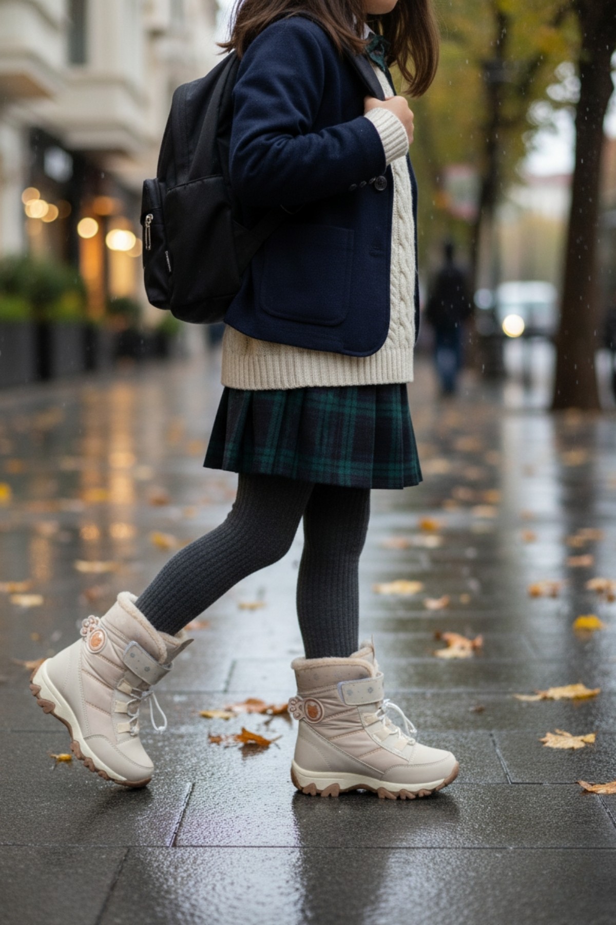 TİGGER İçi Kürklü Bağcıklı ve Cırtlı Kız Çocuk Bot - Görsel 2