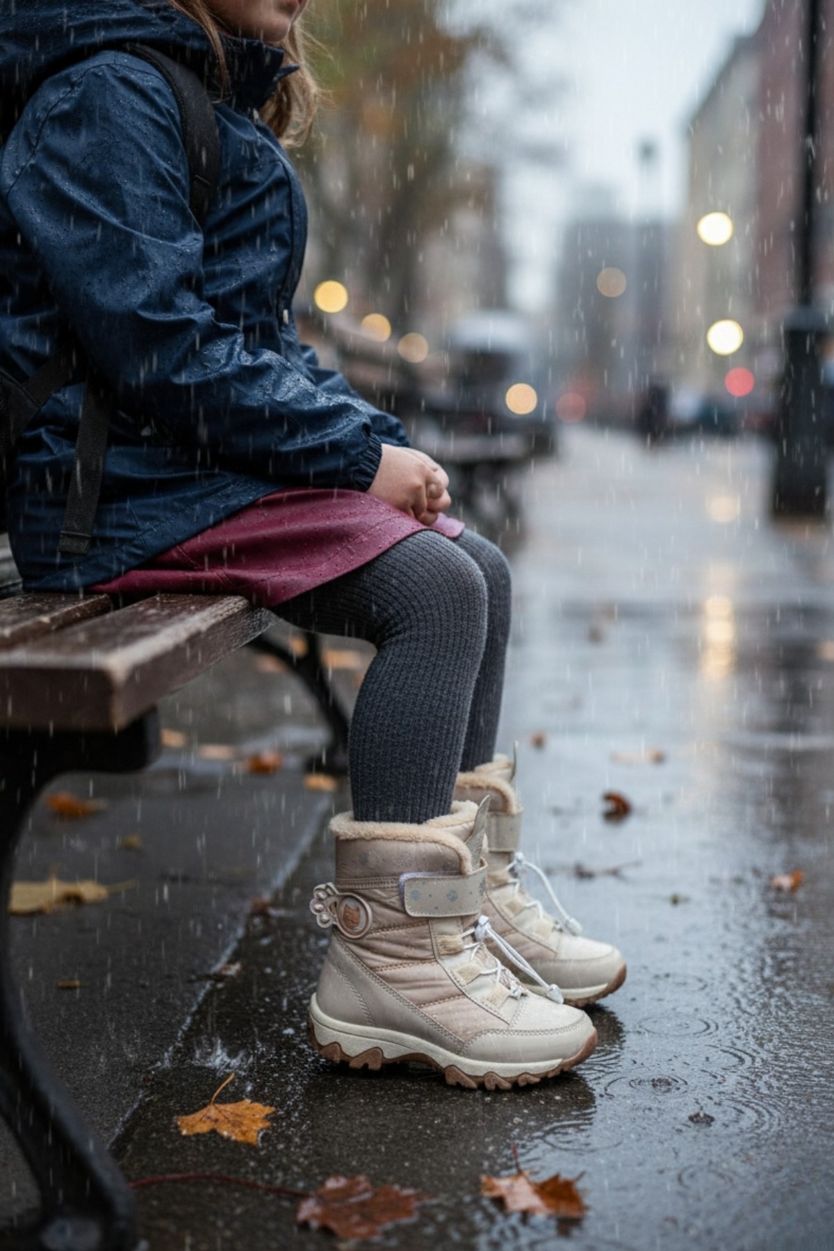 TİGGER İçi Kürklü Bağcıklı ve Cırtlı Kız Çocuk Bot - Görsel 4