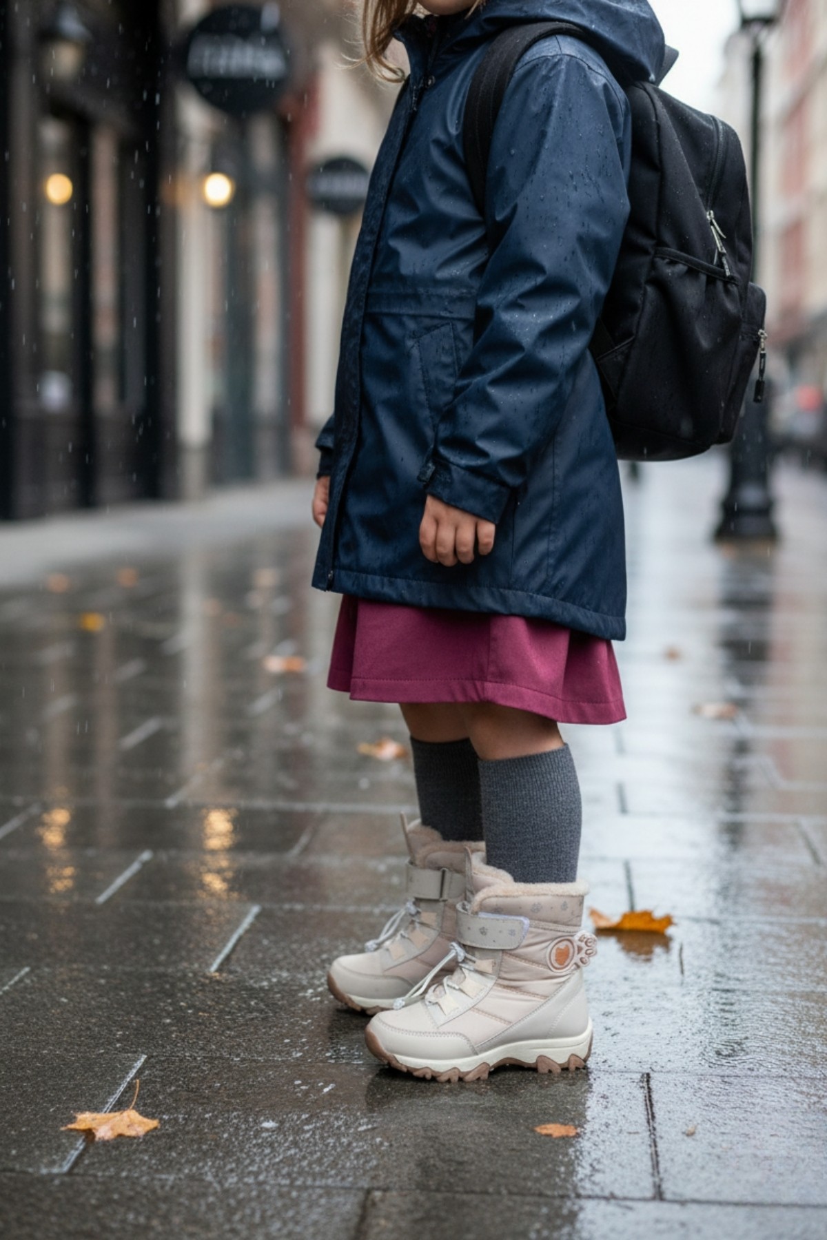 TİGGER İçi Kürklü Bağcıklı ve Cırtlı Kız Çocuk Bot - Görsel 6