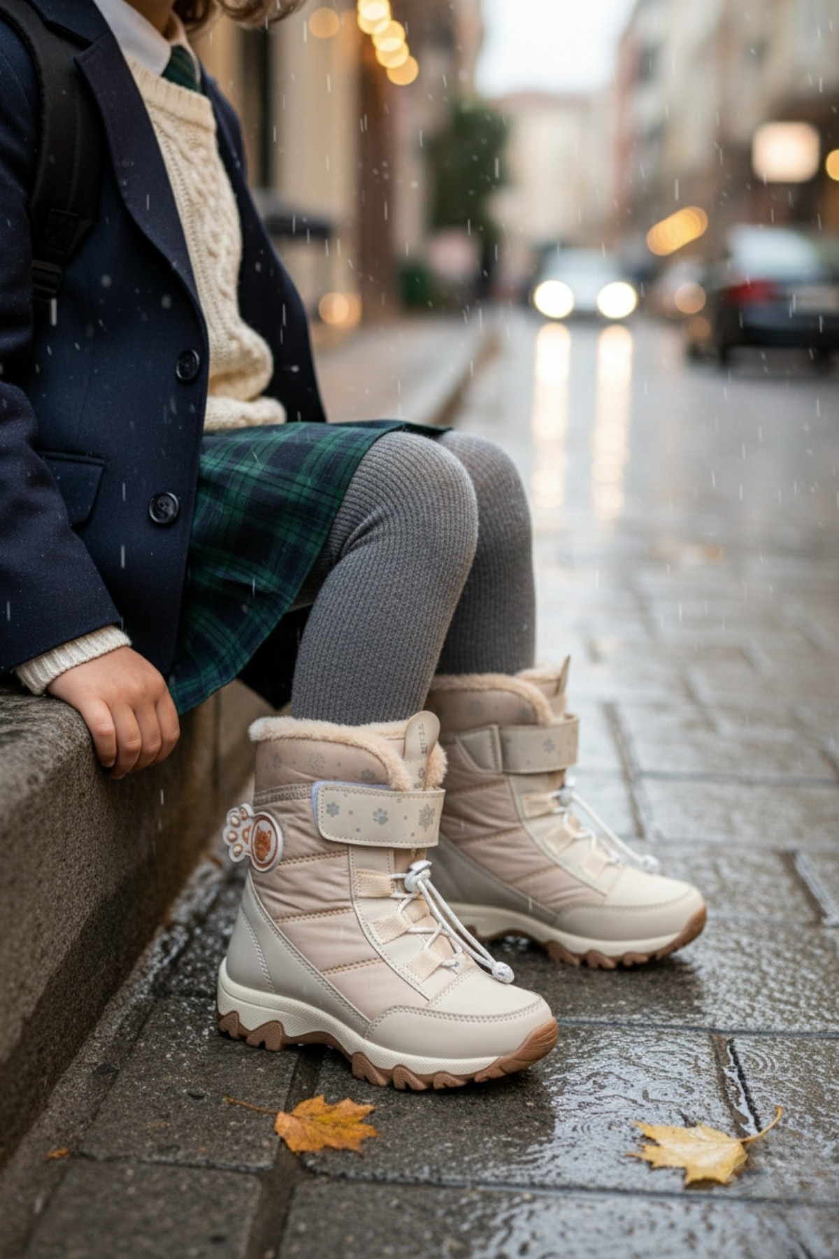 TİGGER İçi Kürklü Bağcıklı ve Cırtlı Kız Çocuk Bot - Görsel 7