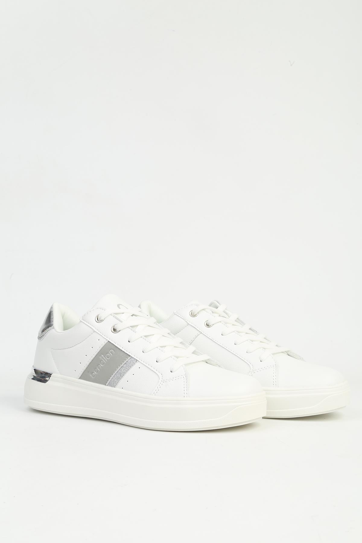 Kadın Beyaz Altın Spor Ayakkabı İTHAL BNI-12074 - Görsel 3