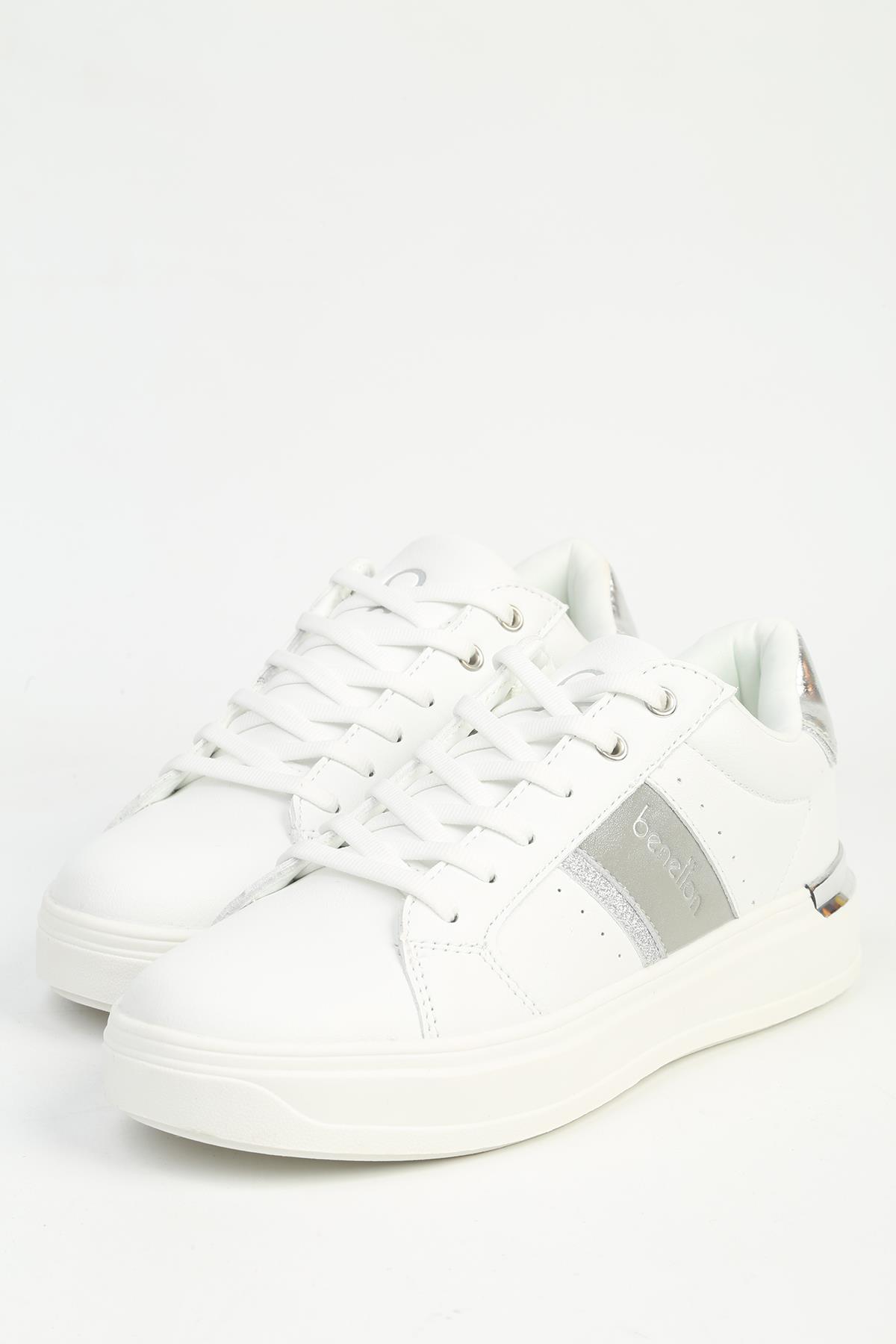 Kadın Beyaz Altın Spor Ayakkabı İTHAL BNI-12074 - Görsel 5