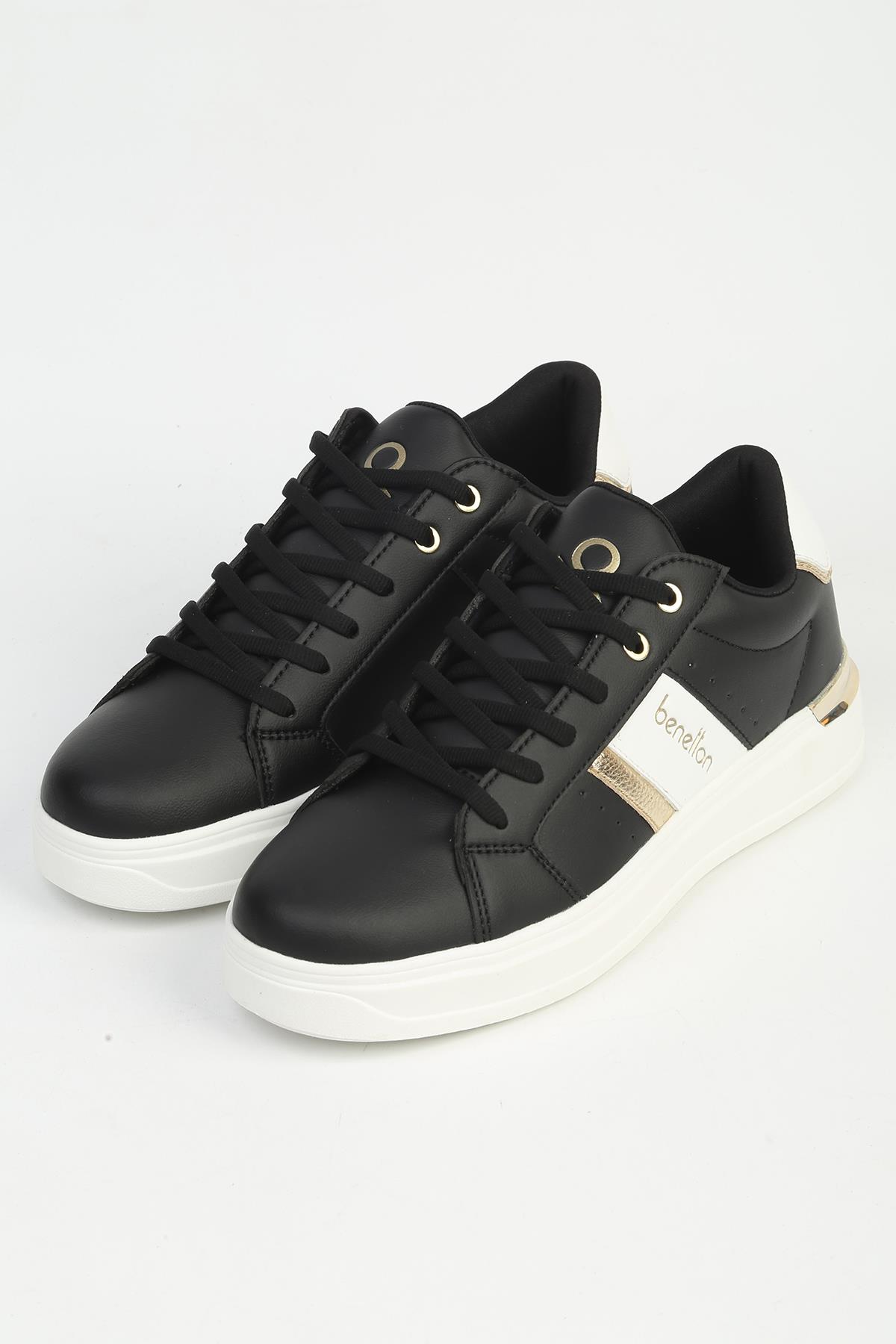 Kadın Siyah Beyaz Spor Ayakkabı İTHAL BNI-12074 - Görsel 5