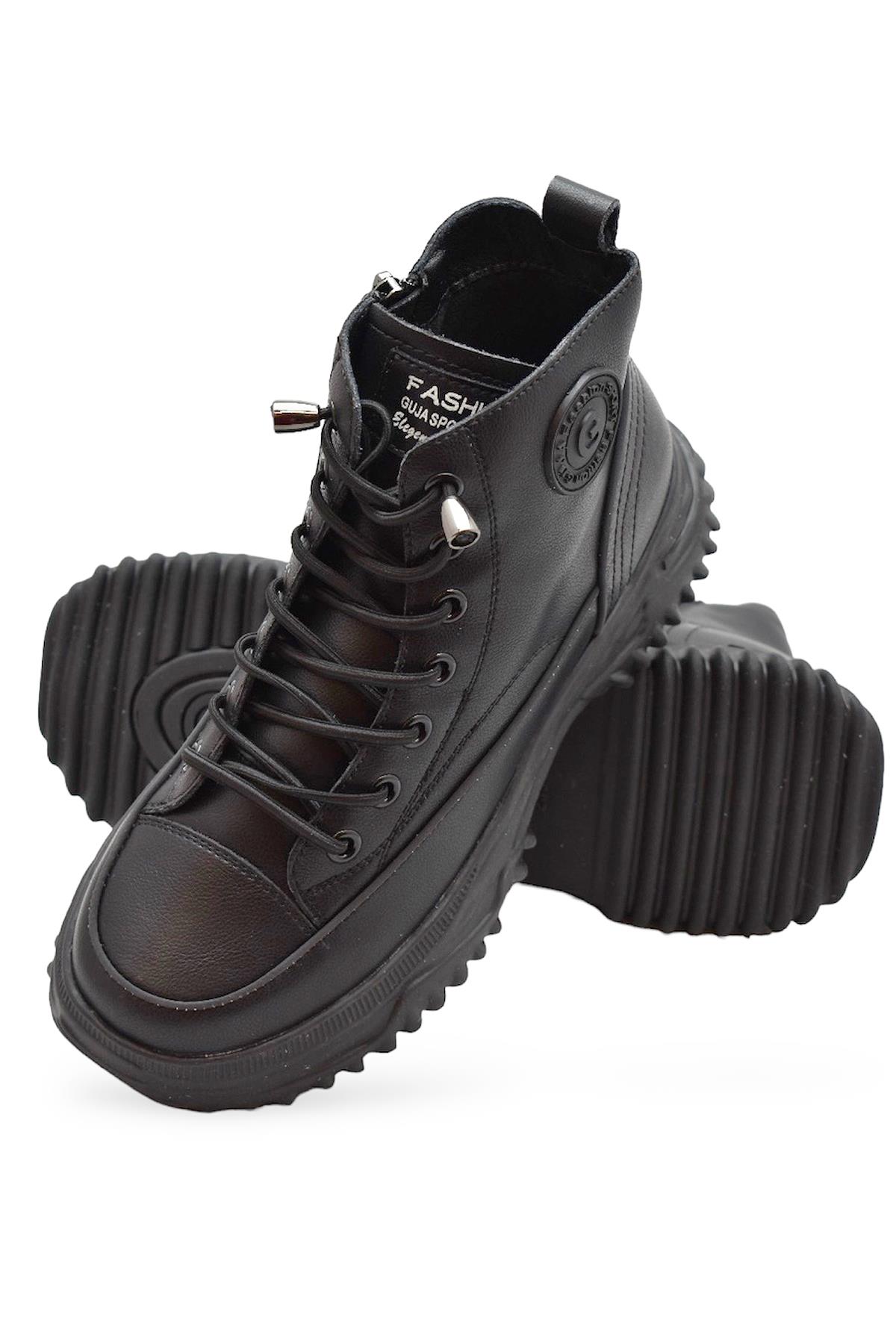 Full Ortopedik Taban Günlük Fermuarlı Bilekli Kadın Ayakkabı Spor 24K310-13 - Görsel 4