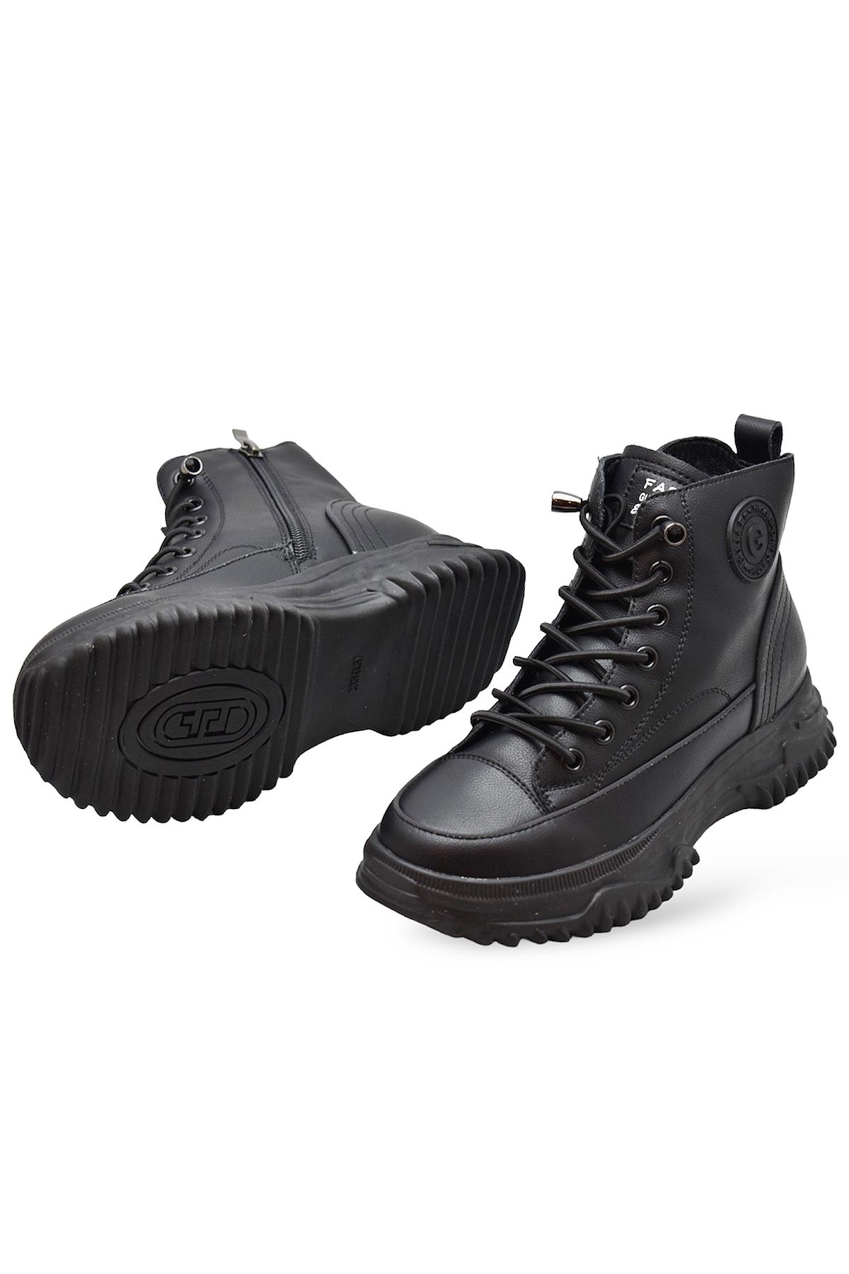 Full Ortopedik Taban Günlük Fermuarlı Bilekli Kadın Ayakkabı Spor 24K310-13 - Görsel 6