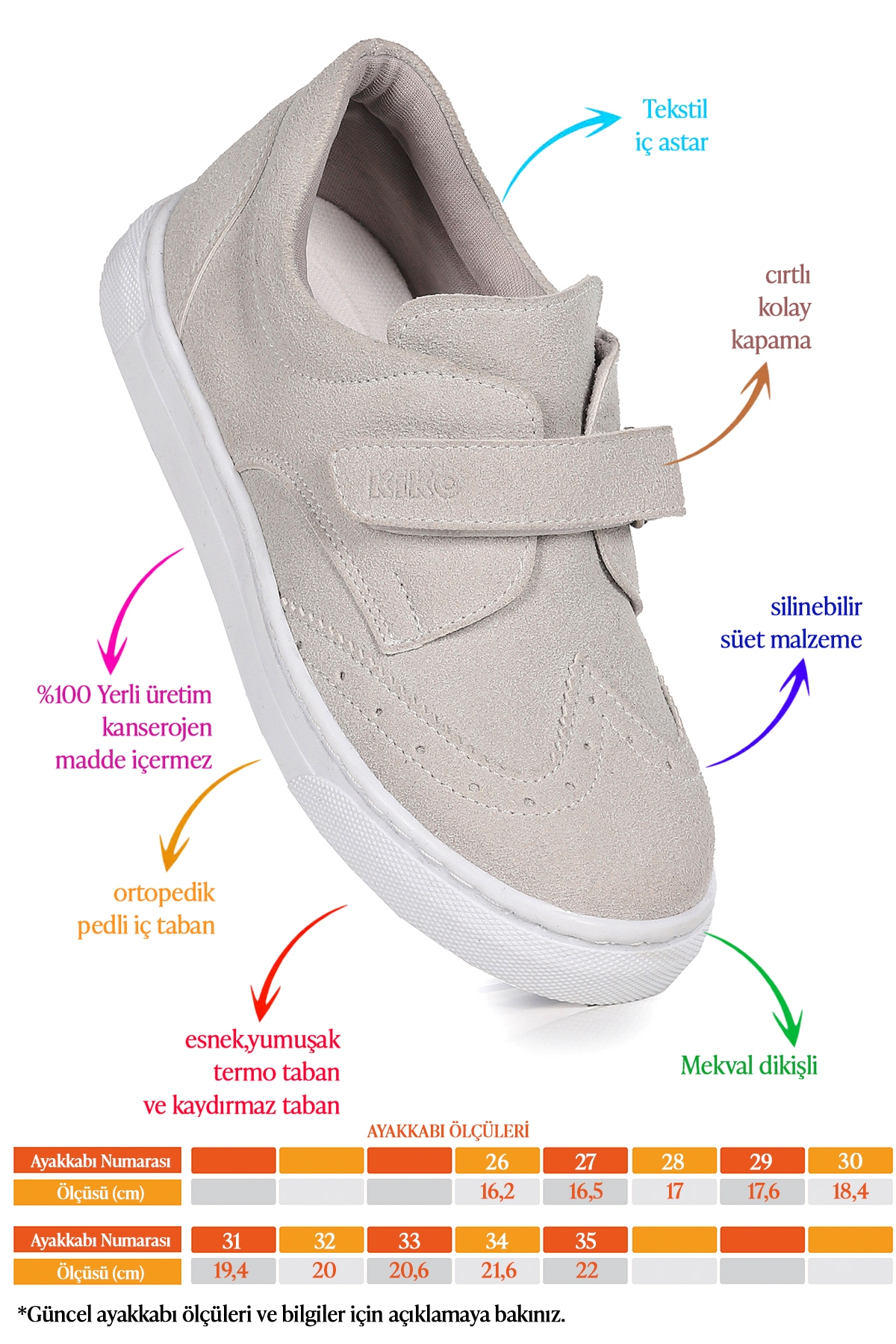 Richie Cırtlı Günlük Erkek Çocuk Casual Ayakkabı TAŞ - Görsel 3